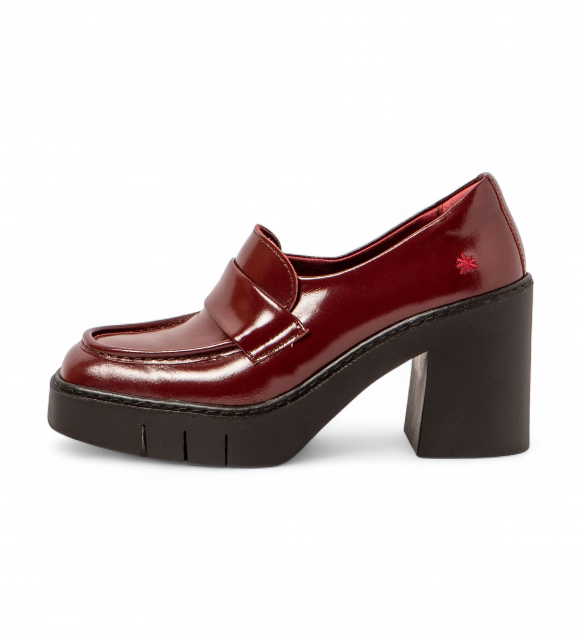 Art für Damen. 119721267003_008 1972 Berna burgunderfarbene Schuhe (38), Leder, 5 bis 8 cm, Keine, Lässig, Bordeaux