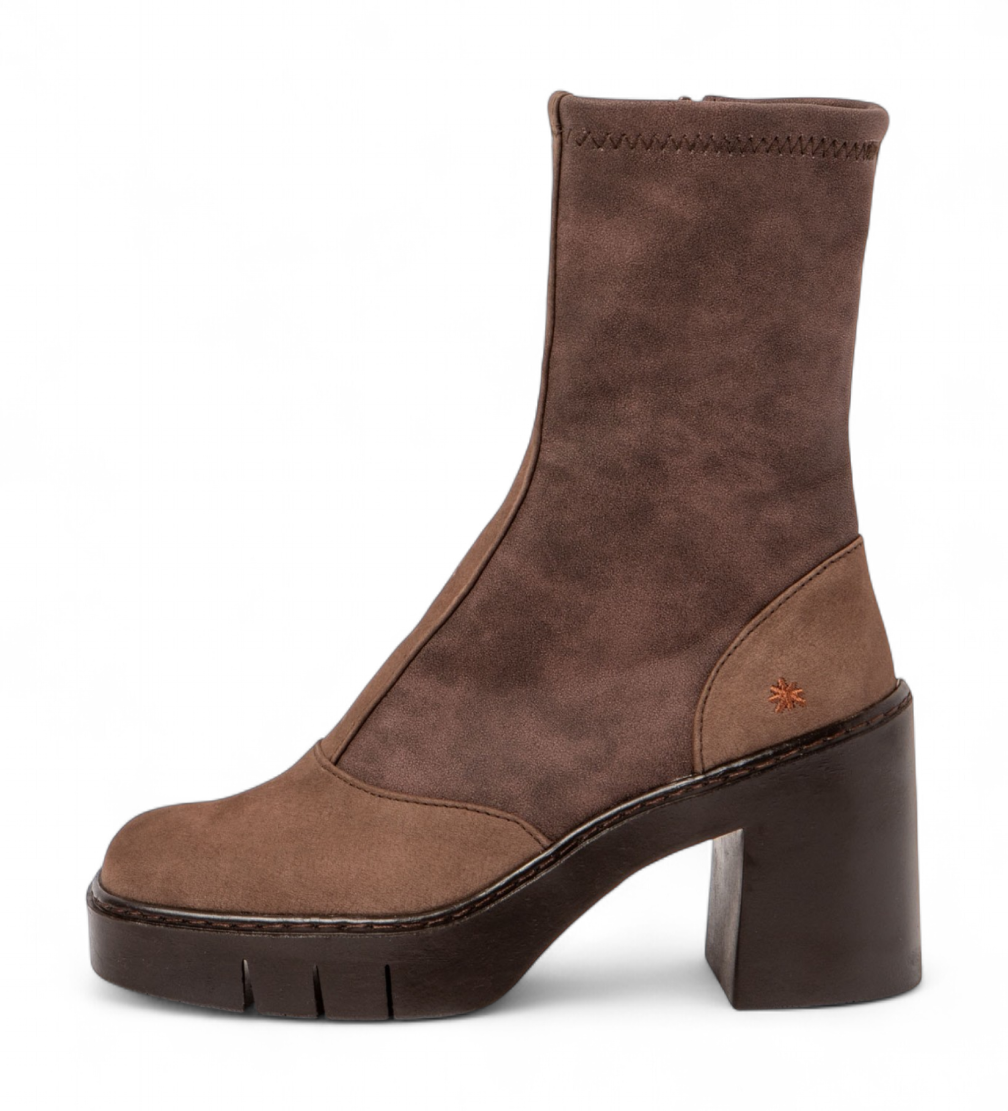 Art für Damen. 119731212003_012 Stiefelette 1973 Berna braun (37), 5 bis 8 cm, Reißverschluss, Lässig