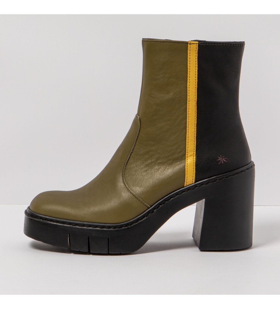 Art für Damen. 1197411VJ003_0MU Mehrfarbige 1974 Nappaleder-Stiefeletten -Absatzhöhe: 9cm (41), 8 bis 10 cm, Reißverschluss, Lässig