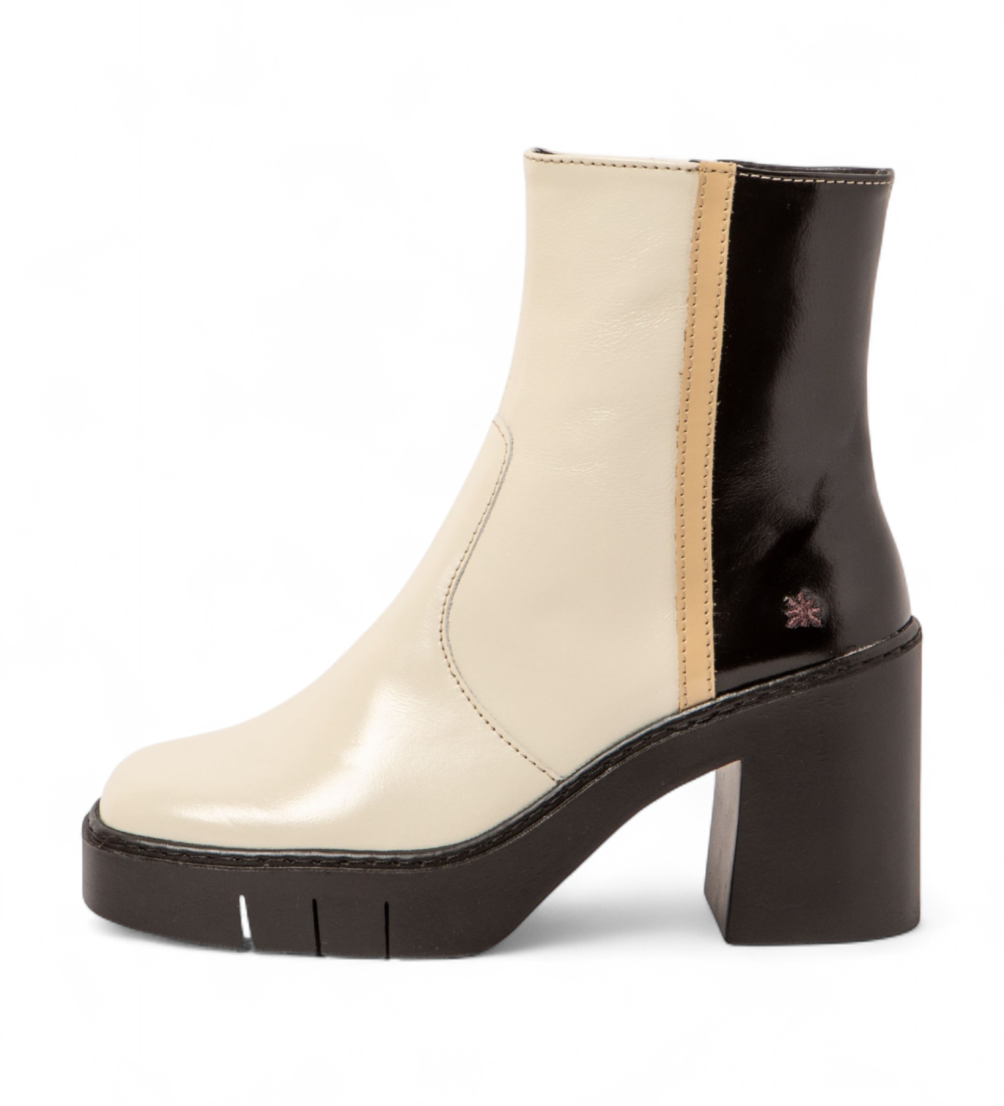 Art für Damen. 1197413ES003_0MU Lederstiefeletten 1974 Berna beige (40), 5 bis 8 cm, Reißverschluss, Lässig