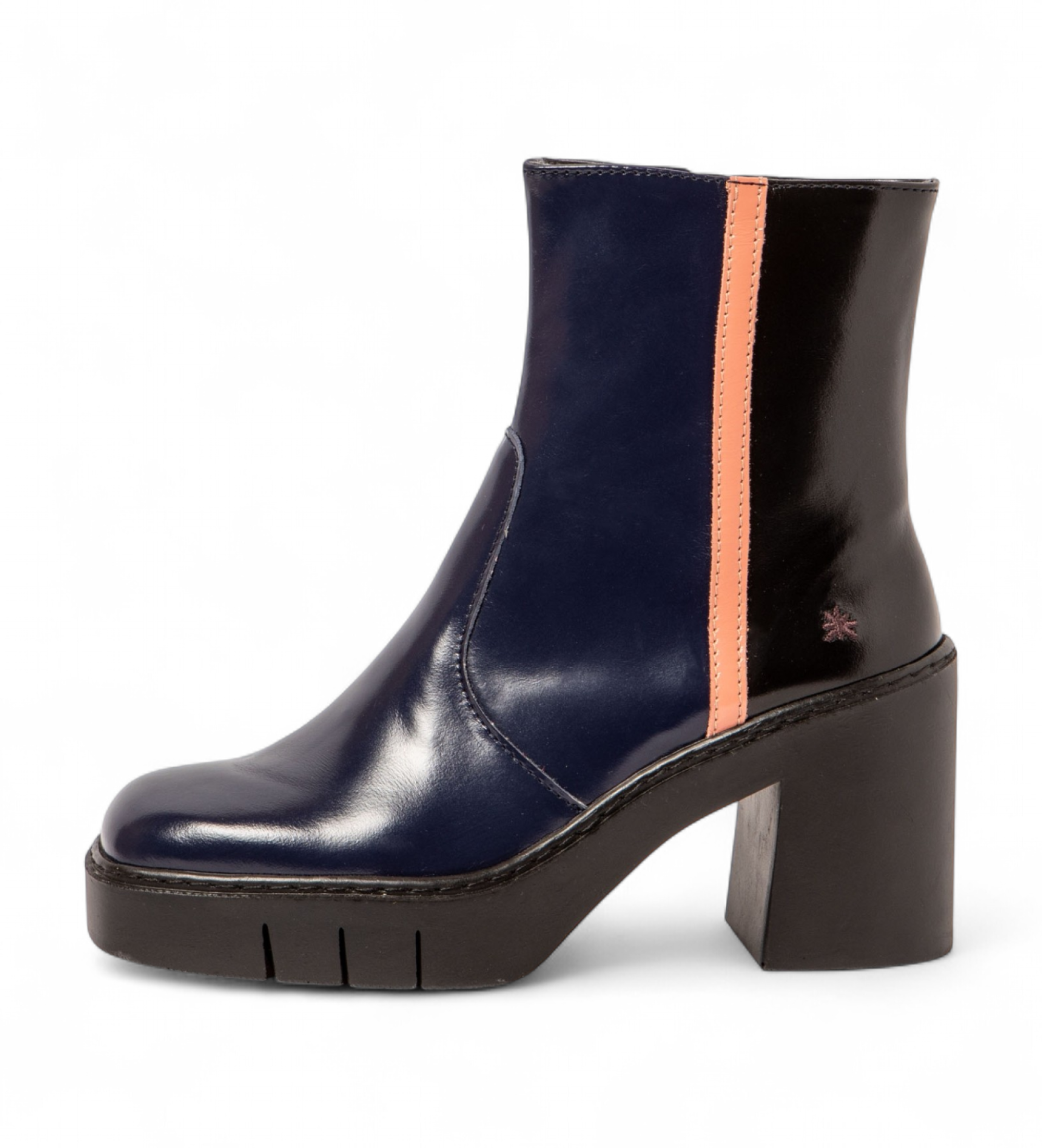 Art für Damen. 1197413EM003_0MU Lederstiefeletten 1974 Berna navy (40), 5 bis 8 cm, Reißverschluss, Lässig, Marine