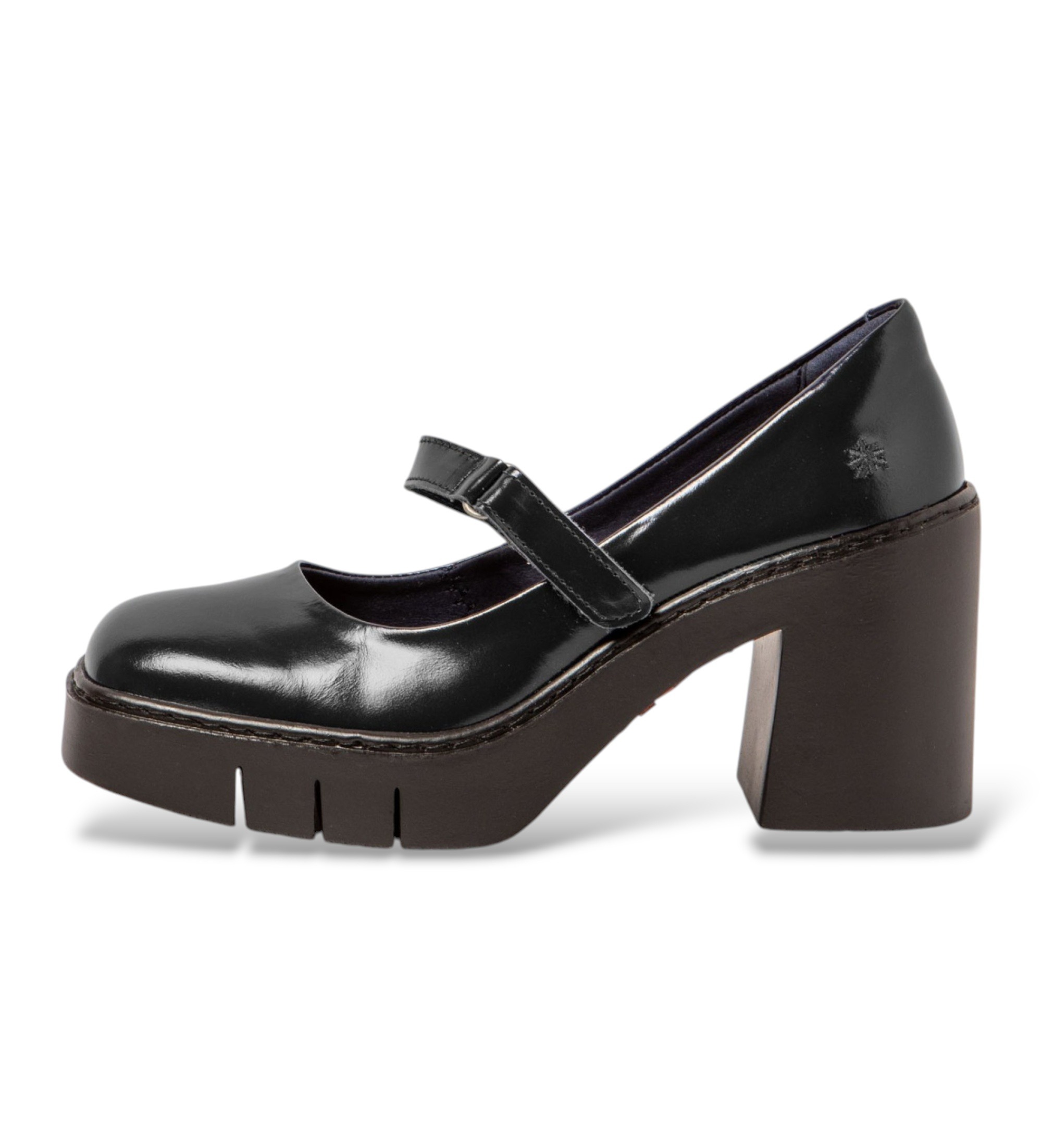Art für Damen. 119771301003_001 Lederschuhe 1977 Berna schwarz (41), 8 bis 10 cm, Klettverschluss, Lässig, Klassisch