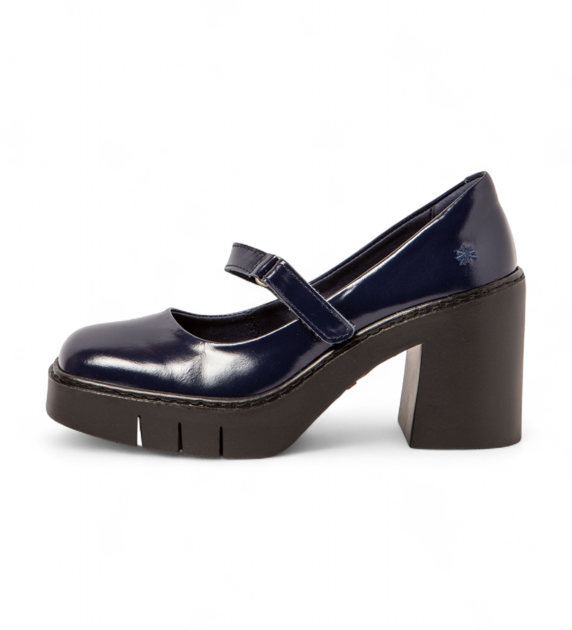 Art für Damen. 119771366003_0B0 Lederschuhe 1977 Berna navy (39), 5 bis 8 cm, Klettverschluss, Lässig, Marine