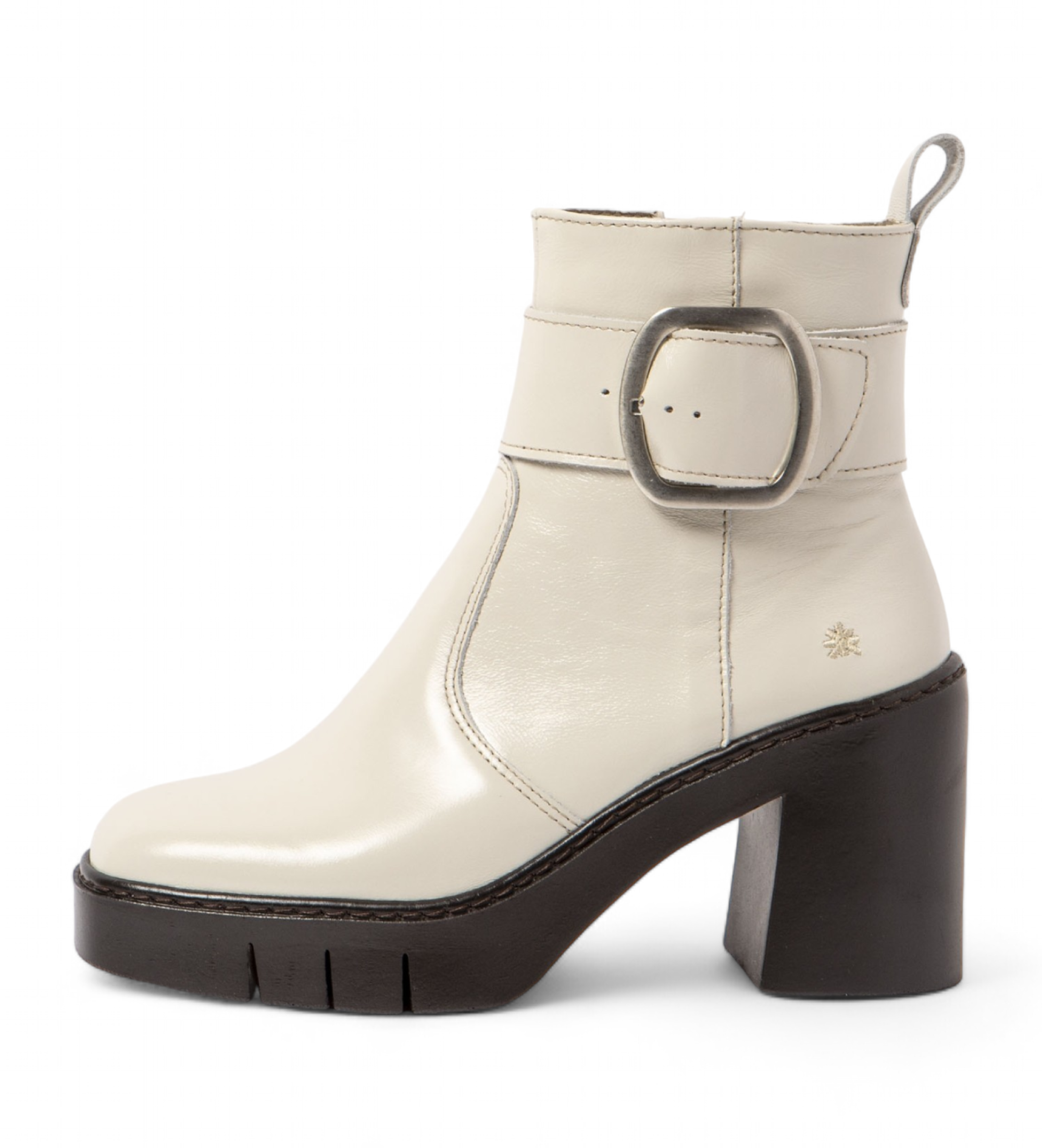 Art für Damen. 1197911ZZ003_020 1979 Beige Lederstiefeletten (42), 8 bis 10 cm, Reißverschluss, Lässig