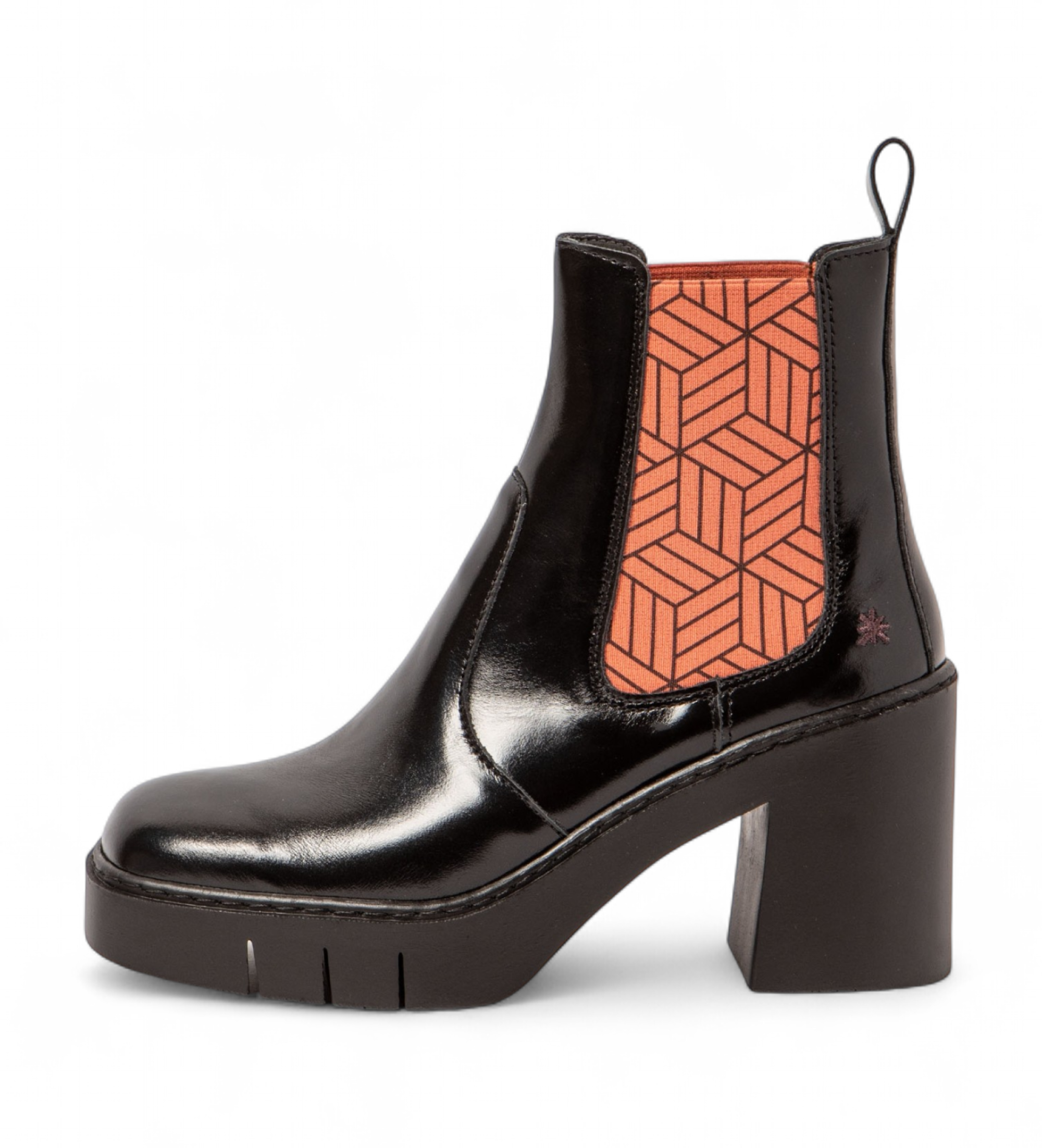 Art für Damen. 1198311EU003_0MU Lederstiefeletten 1983 Berna burgundy (37), Schwarz, 8 bis 10 cm, Keine, Lässig
