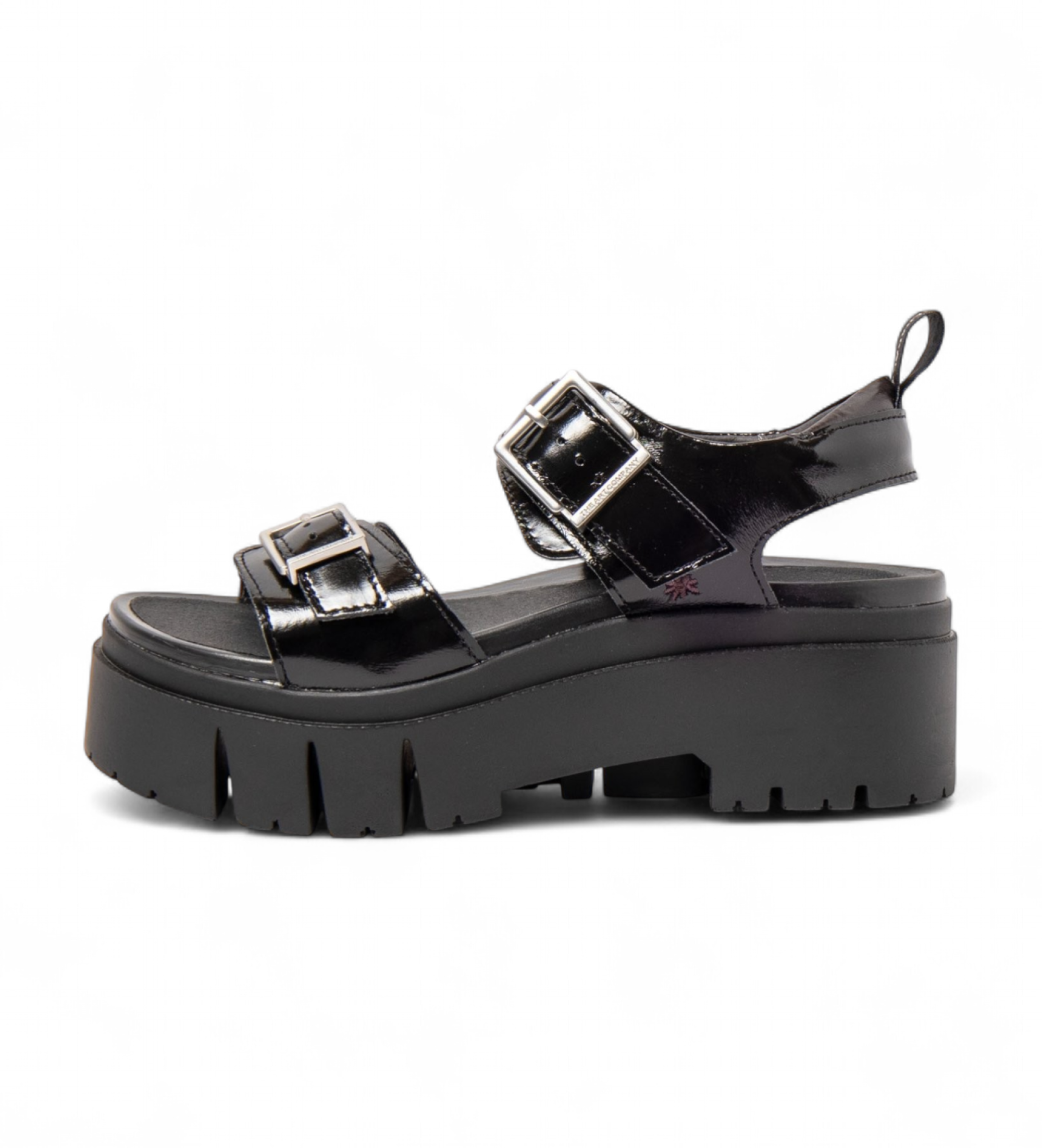 Art für Damen. 120411101003_001 Ledersandalen 2041 Leeds schwarz (39), 5 bis 8 cm, Schnalle, Lässig