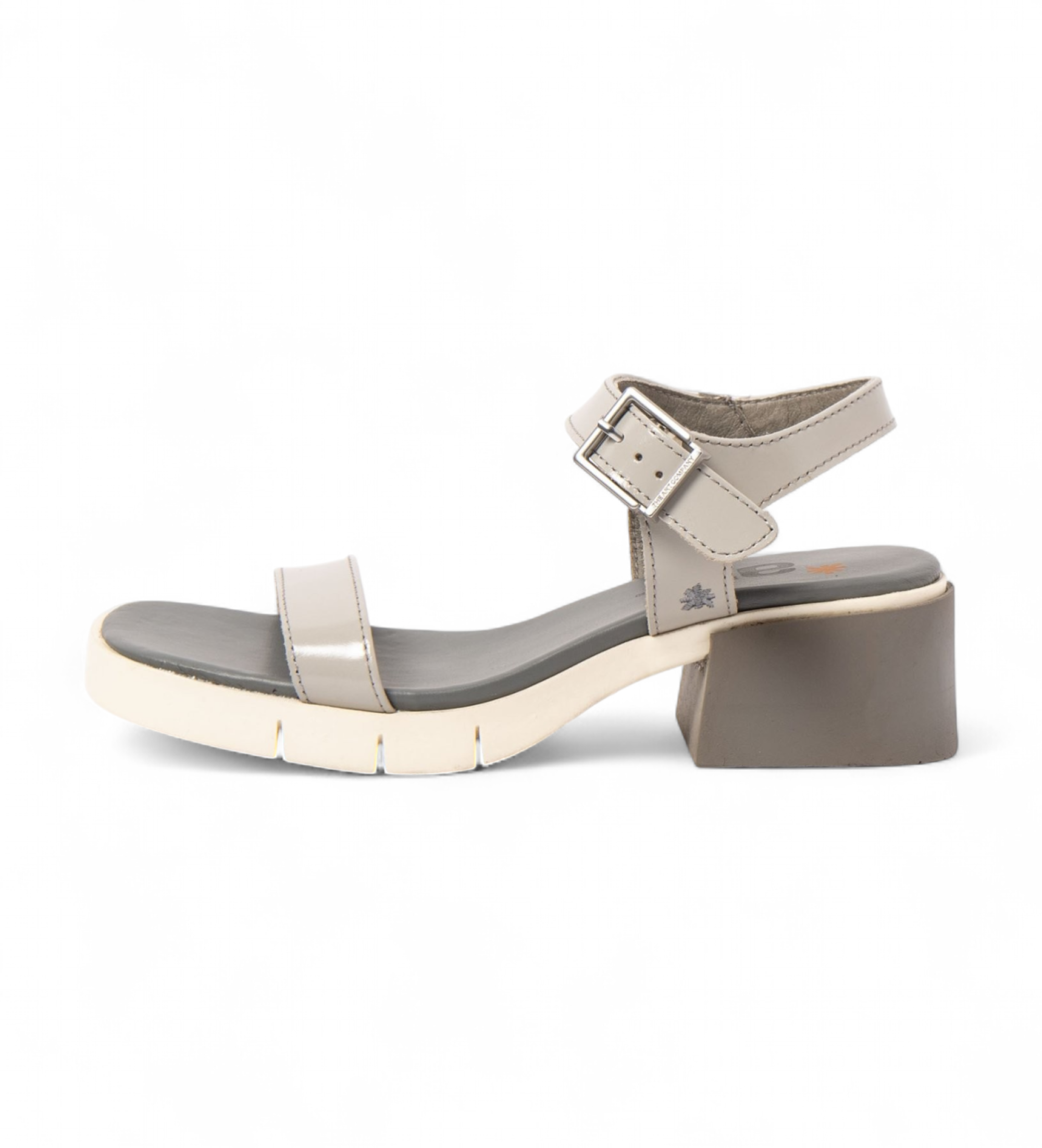 Art für Damen. 1206011EW003_039 Ledersandalen 2060 Warschau grau (40), 5 bis 8 cm, Schnalle, Lässig