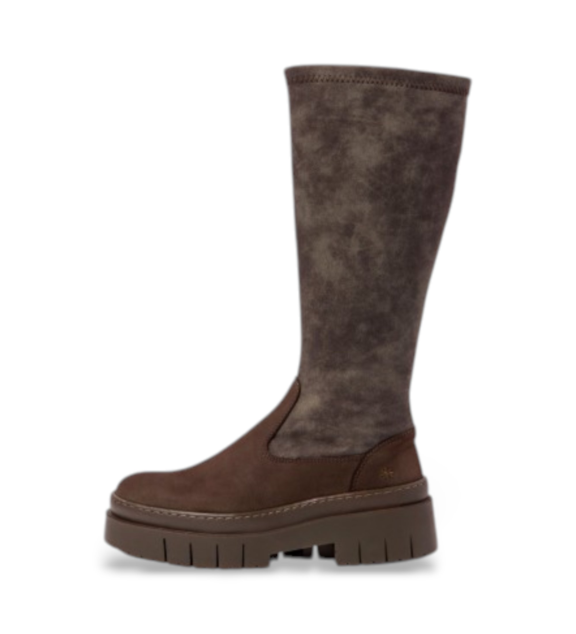 Art für Damen. 119561212003_012 Lederstiefel 1956 Antwerpen braun (40), 3 bis 5 cm, Nobuck, Reißverschluss, Lässig