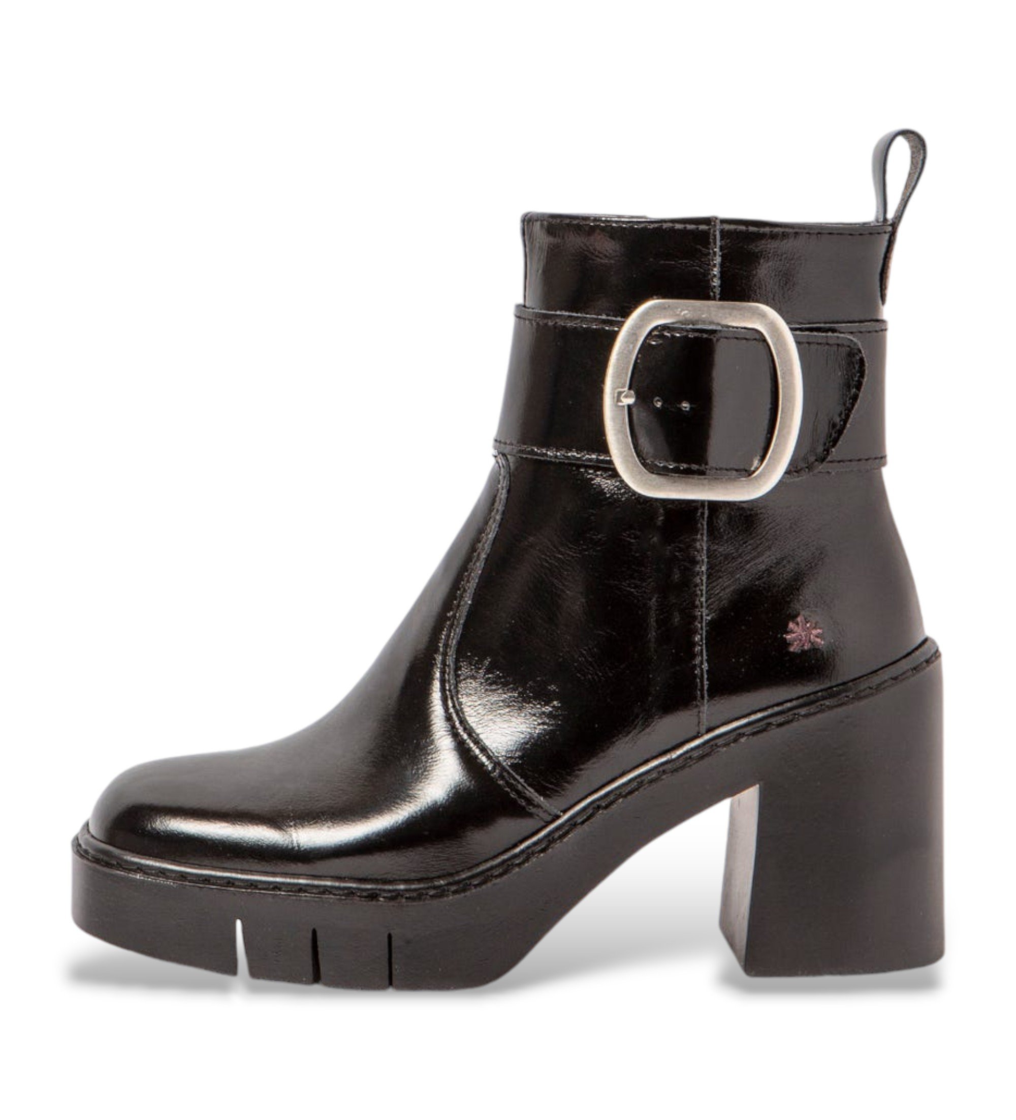 Art für Damen. 119791101003_001 Lederstiefeletten 1979 schwarz (36), 8 bis 10 cm, Reißverschluss, Lässig