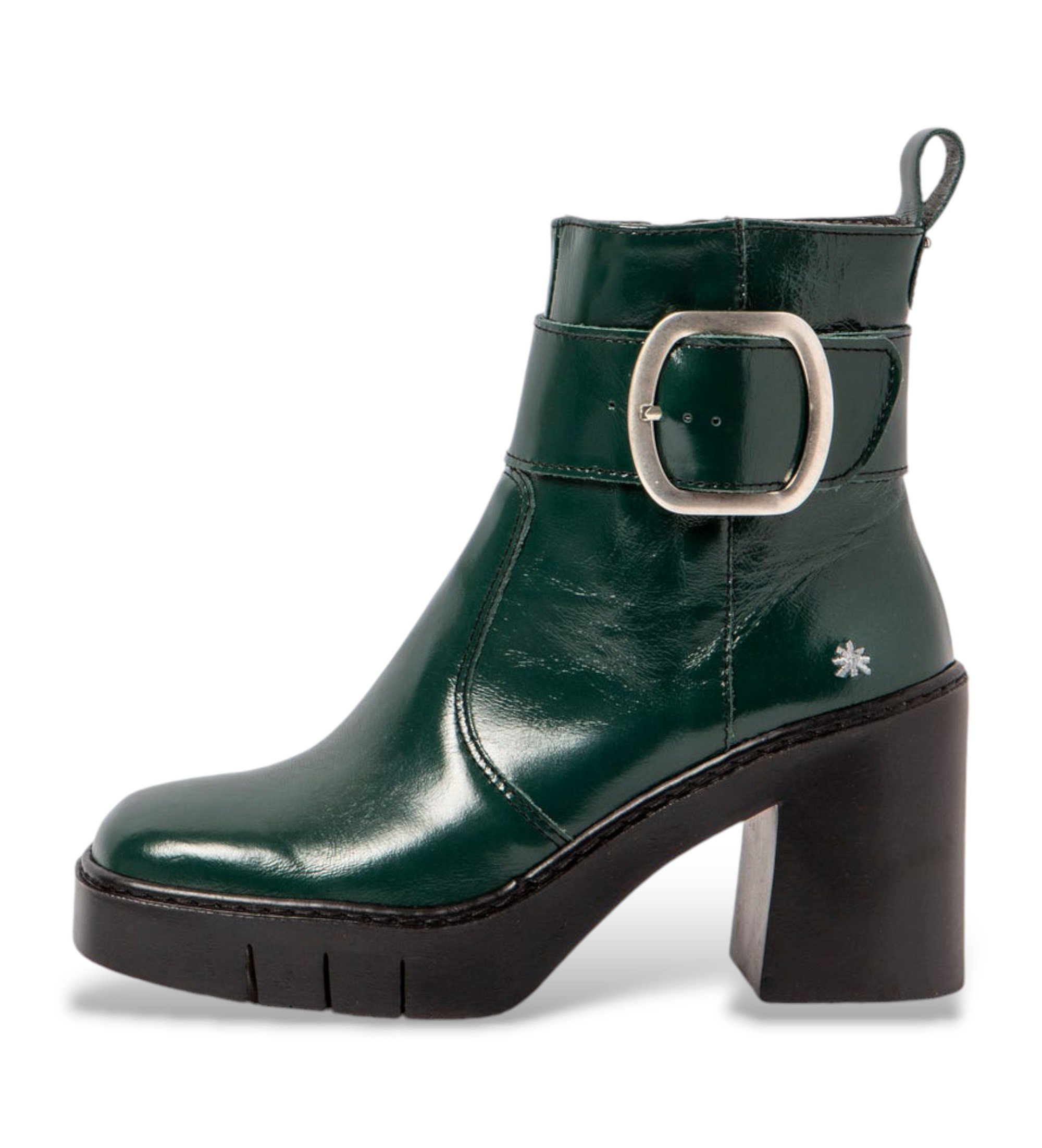 Art für Damen. 1197911WS003_0G3 Lederstiefeletten 1979 grün (39), 8 bis 10 cm, Reißverschluss, Lässig