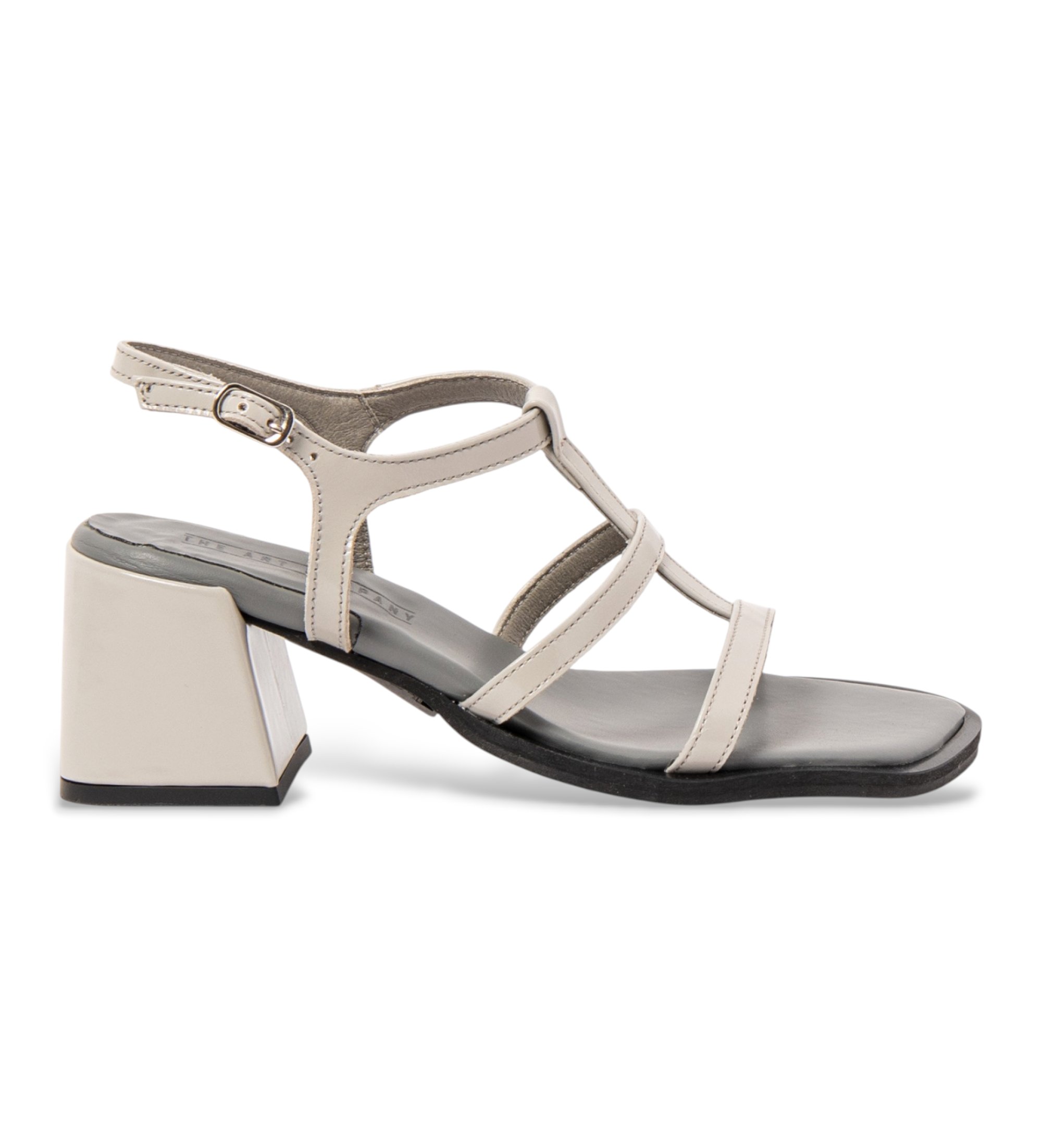 Art für Damen. 1201111EW003_039 Graue Ledersandalen 2001 (40), 5 bis 8 cm, Schnalle, Klassisch