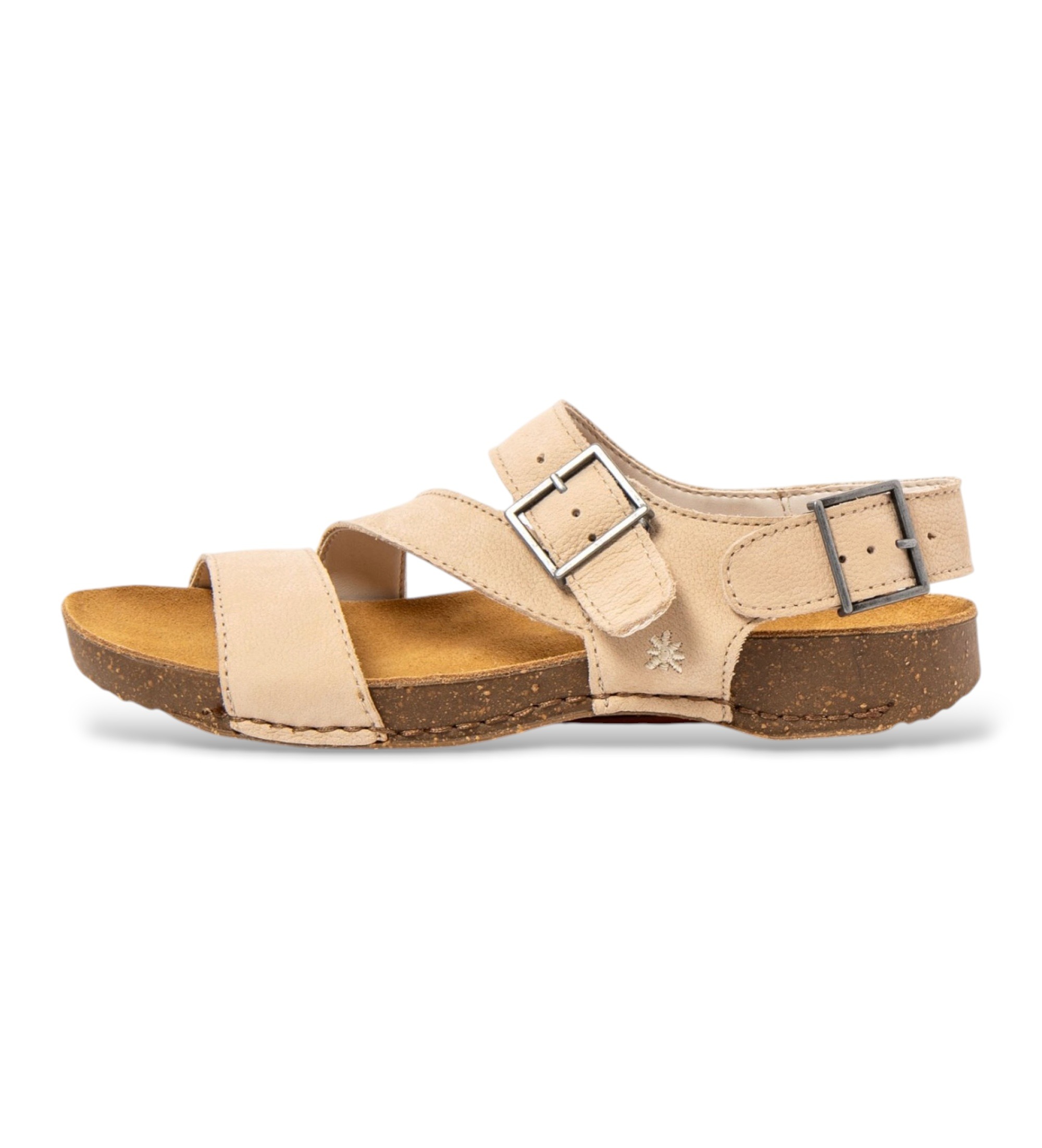 Art Unisex. 109998ZZ0003_020 Leder Sandalen 0999 I Breathe beige (45), Wohnung, Schnalle, Lässig