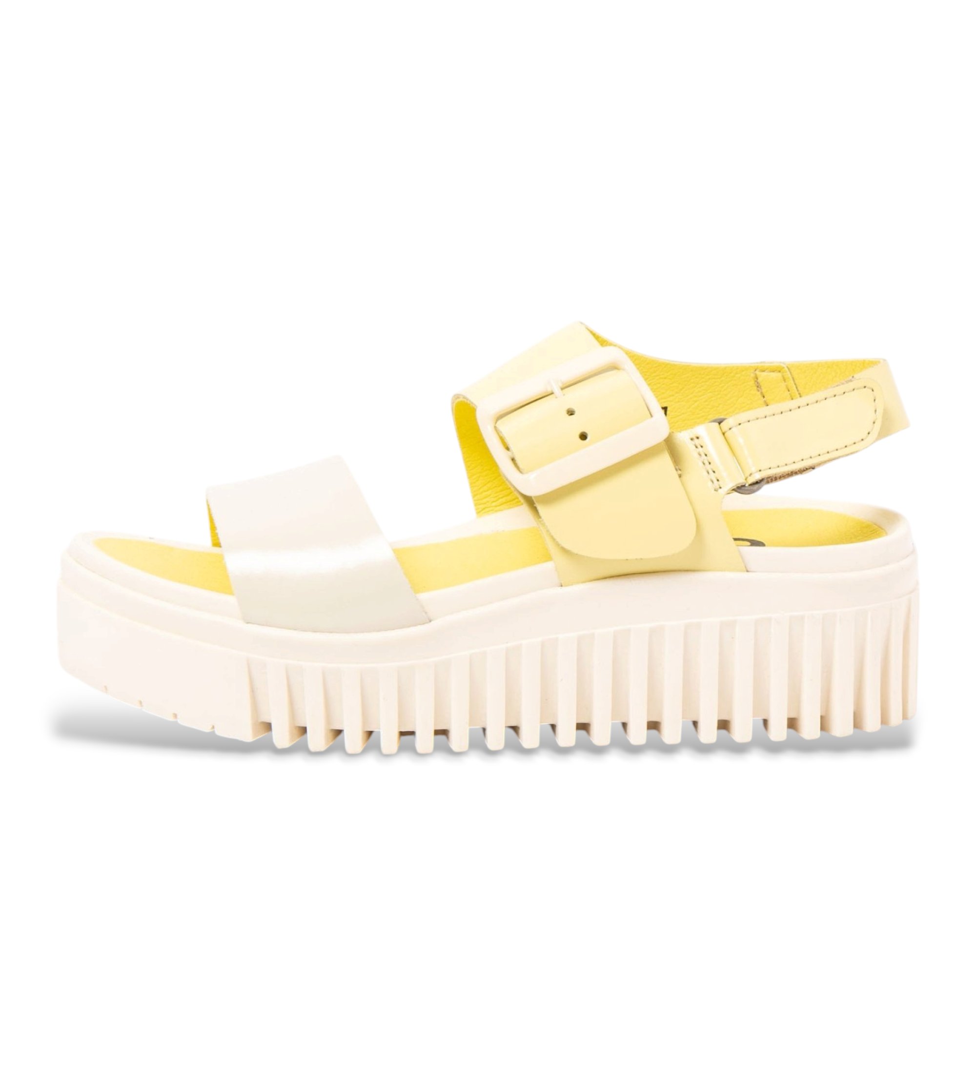 Art für Damen. 1157831GN003_0MU Leder-Sandalen 1578 Brighton Gelb (37), 3 bis 5 cm, Schnalle, Lässig