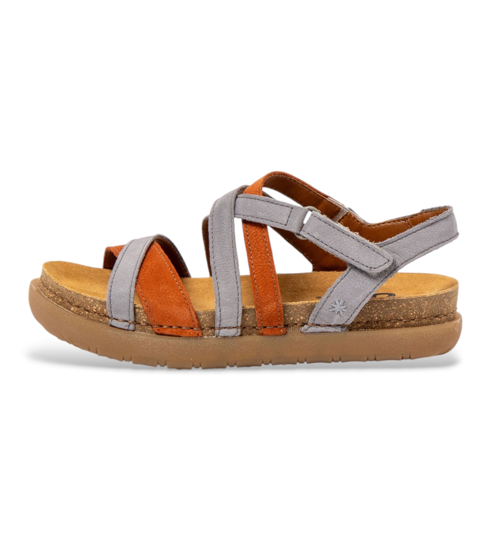 Artvoor vrouwen. 1171413GX003_0MU Leren sandalen 1714 Rhodes blauw (40), Leer, Plat, Klittenband, Casual