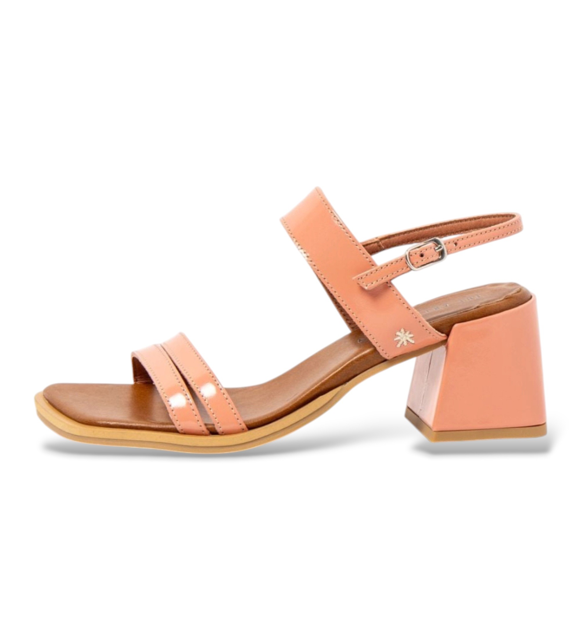 Art für Damen. 1201011AX003_ESP Ledersandalen 2010 Verona orange (38), 5 bis 8 cm, Schnalle, Lässig, Party