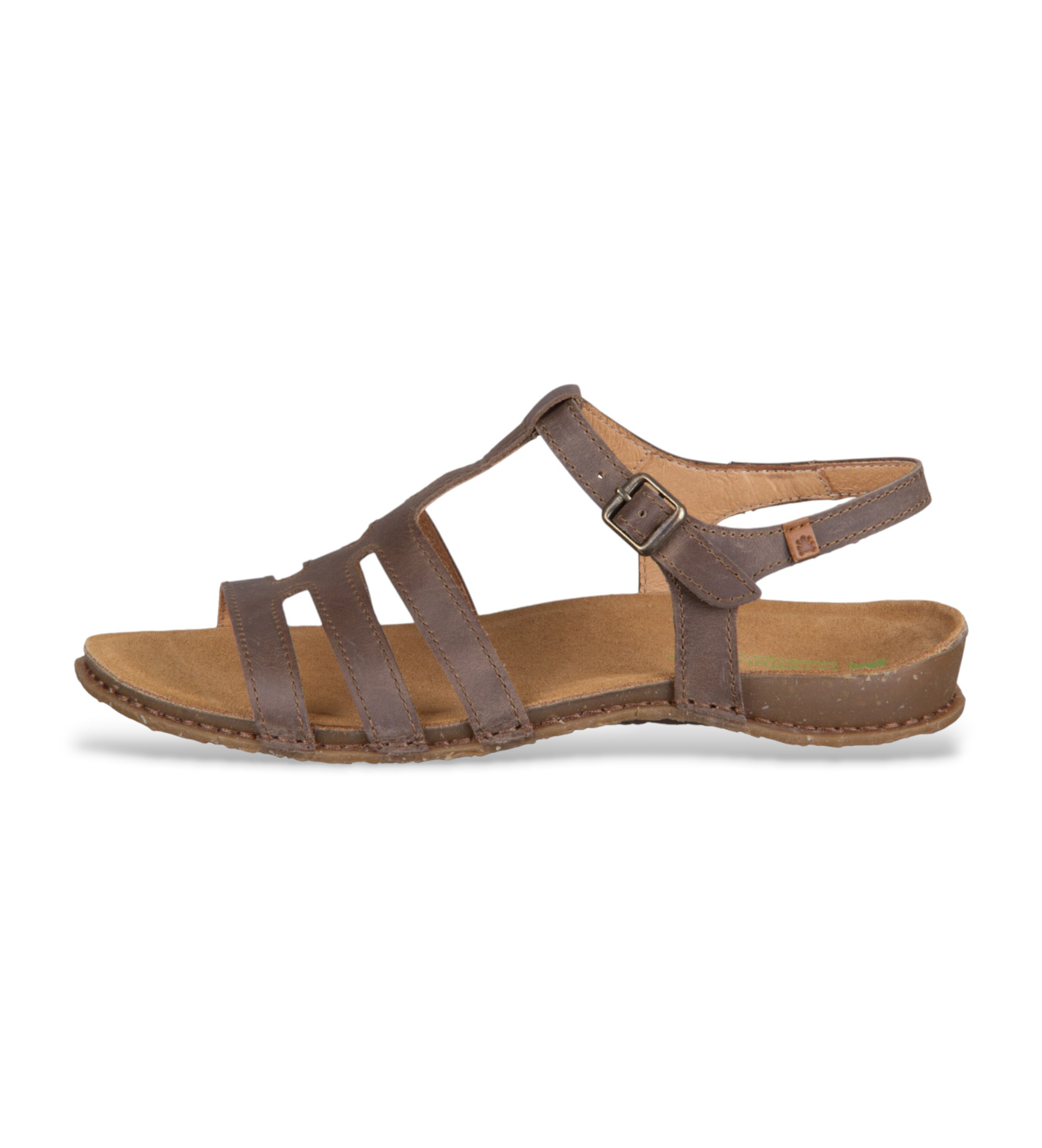 El Naturalista für Damen. 2580311LY005_020 N5803 Arizona Stein/Panglao (36), Leder, Wohnung, Schnalle, Lässig, Taupe
