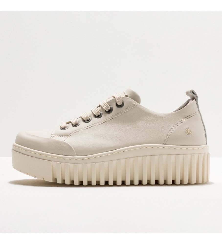 Art für Damen. 115351120003_020 Turnschuhe 1535 Brighton beige (41), Leder, 3 bis 5 cm, Schnürsenkel, Lässig