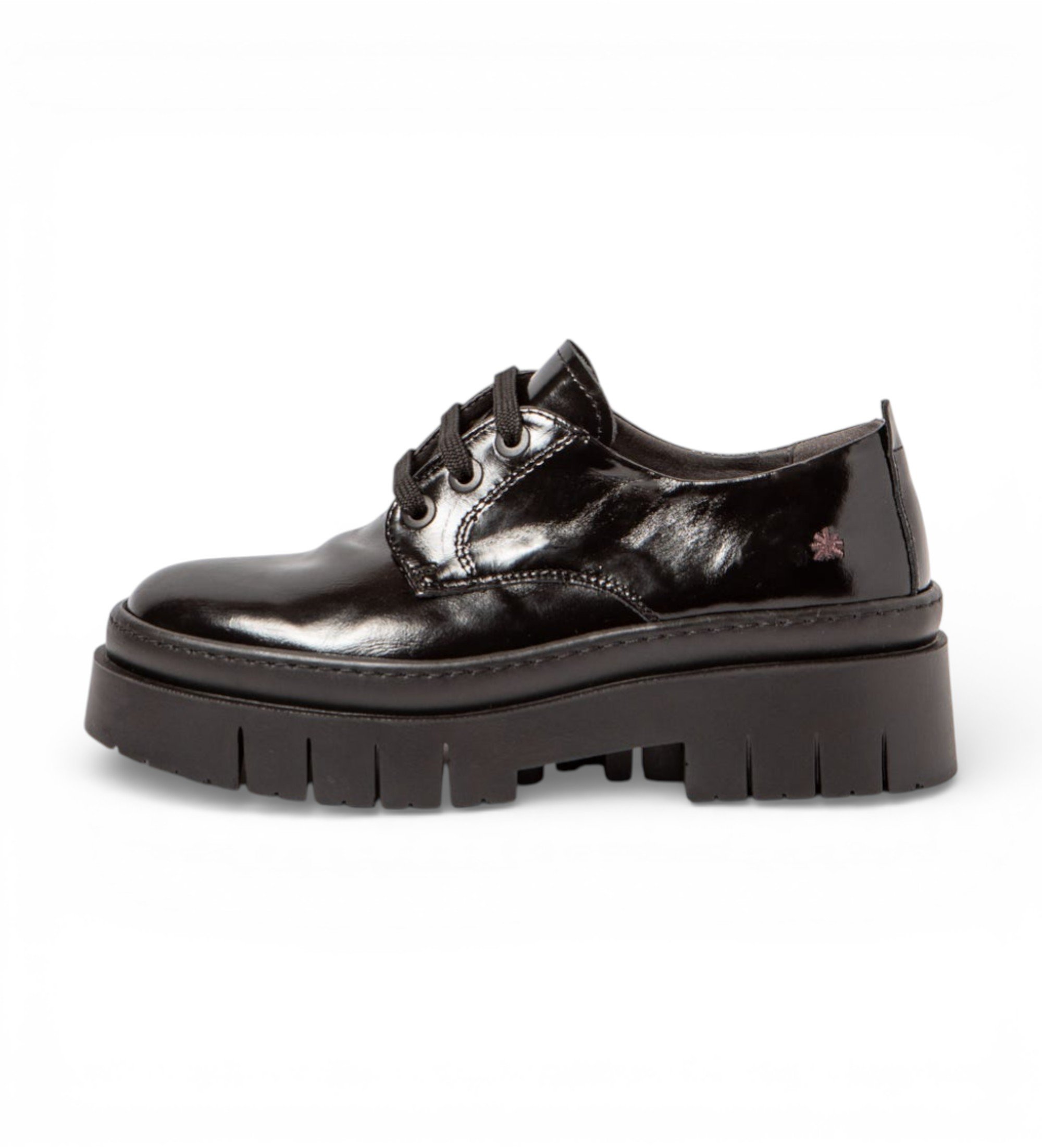 Art für Damen. 119521301003_001 Lederschuhe 1952 Amberes schwarz (37), 3 bis 5 cm, Schnürsenkel, Lässig