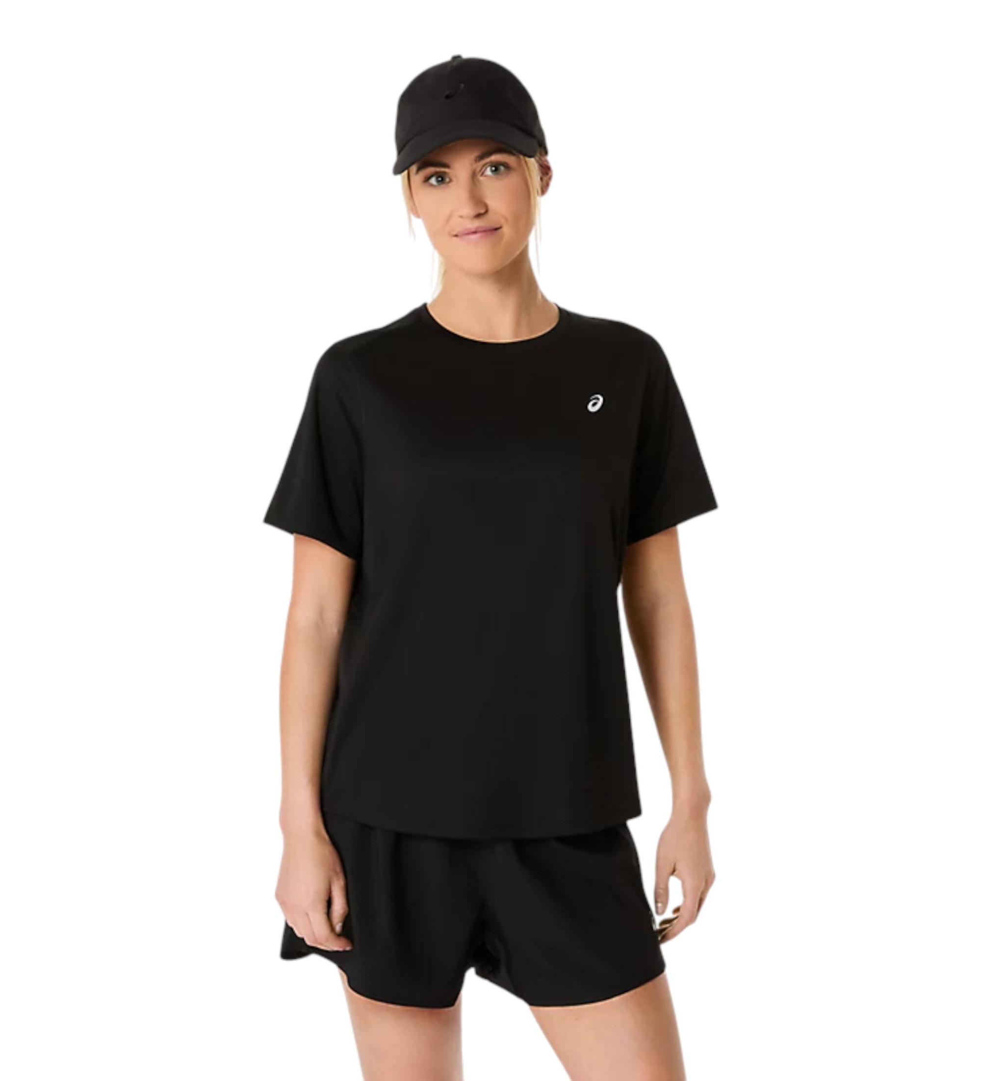 Asics für Damen. 2012D170 Core Ss T-shirt schwarz (L), Sportlich, Synthetisch, Laufen, Multisport, Kurzarm