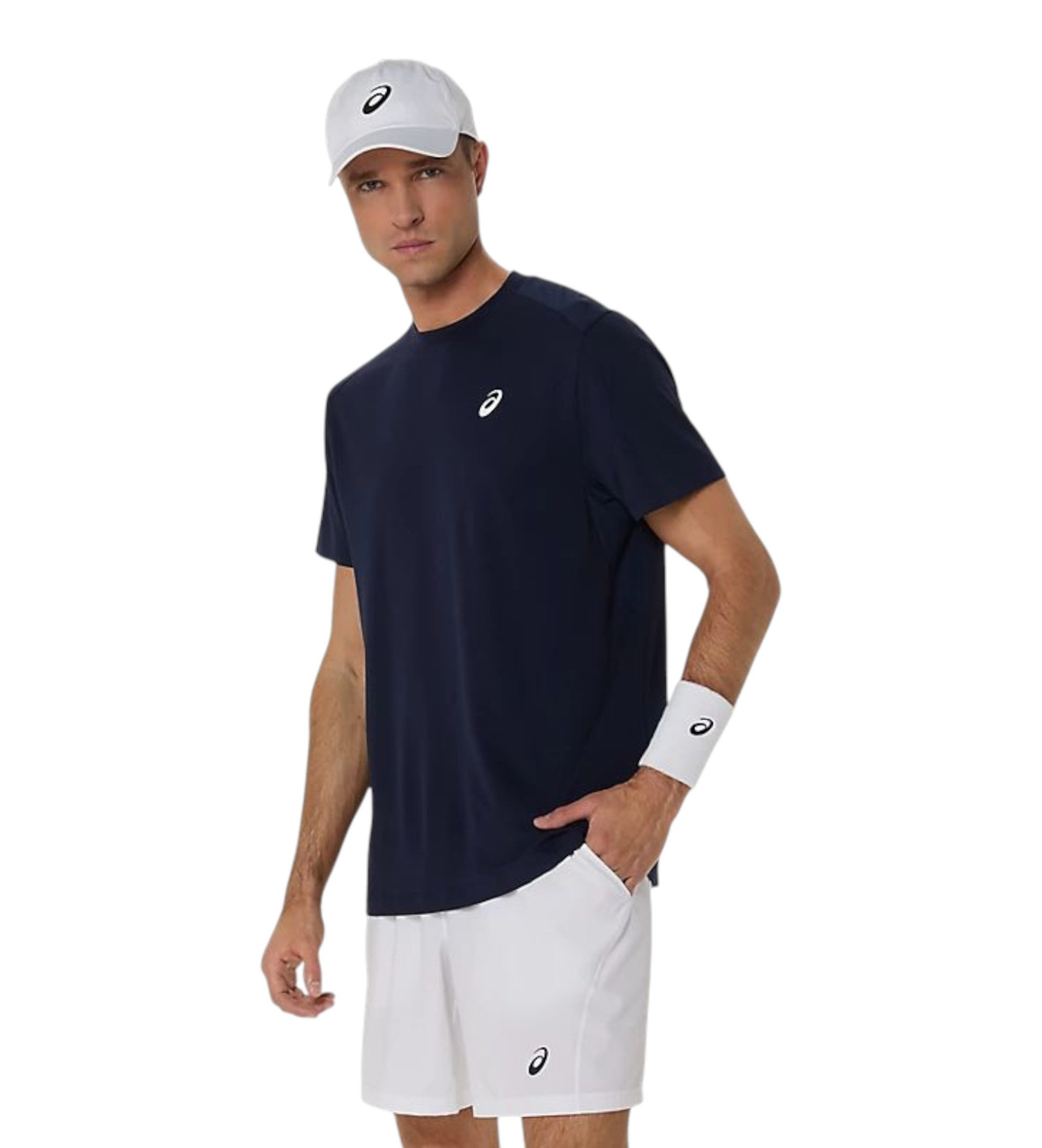 Asics für Herren. 2041A339 T-shirt Court Ss navy (XXL), Lässig, Sportlich, Multisport, Polyester, Kurzarm, Marine