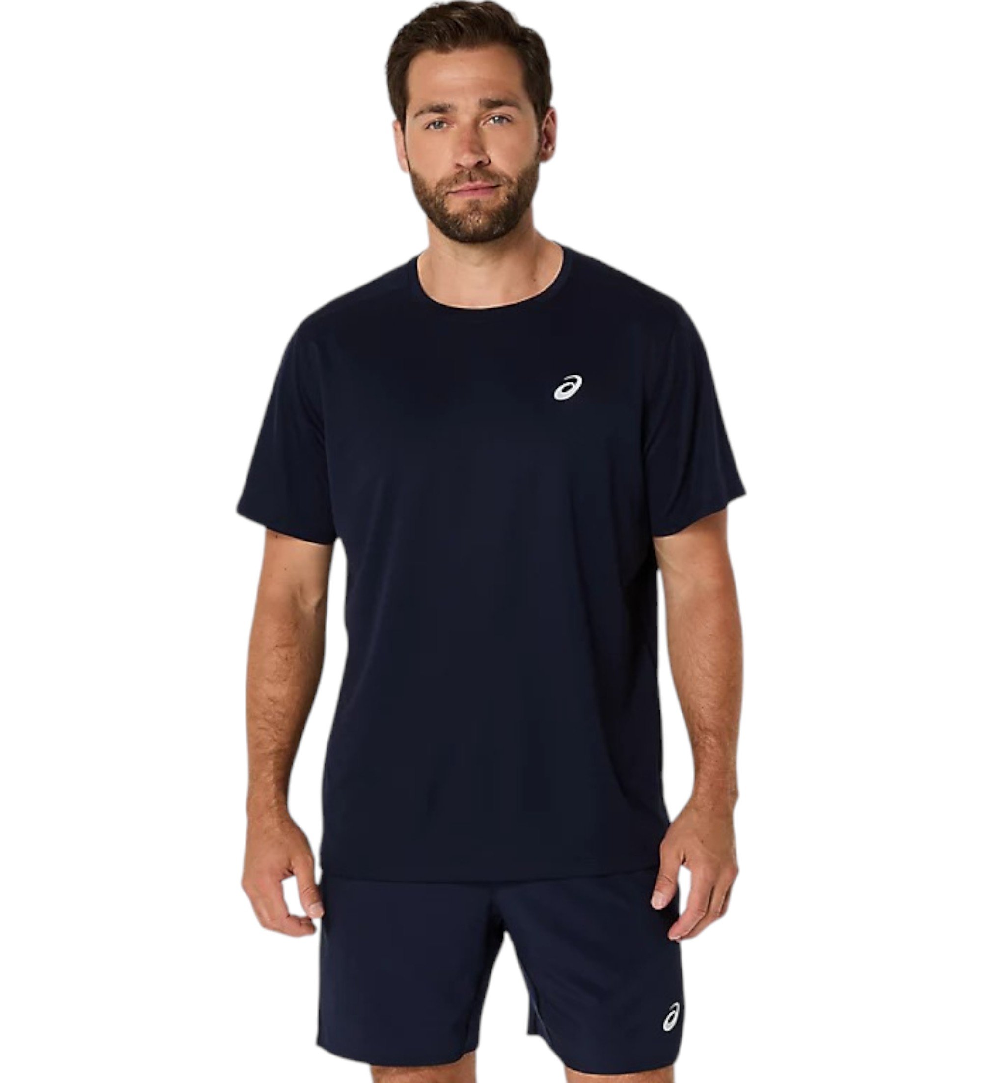 Asics für Herren. 2011D221 Core navy Kurzarm-T-Shirt (XXL), Sportlich, Synthetisch, Multisport, Nachhaltig, Marine