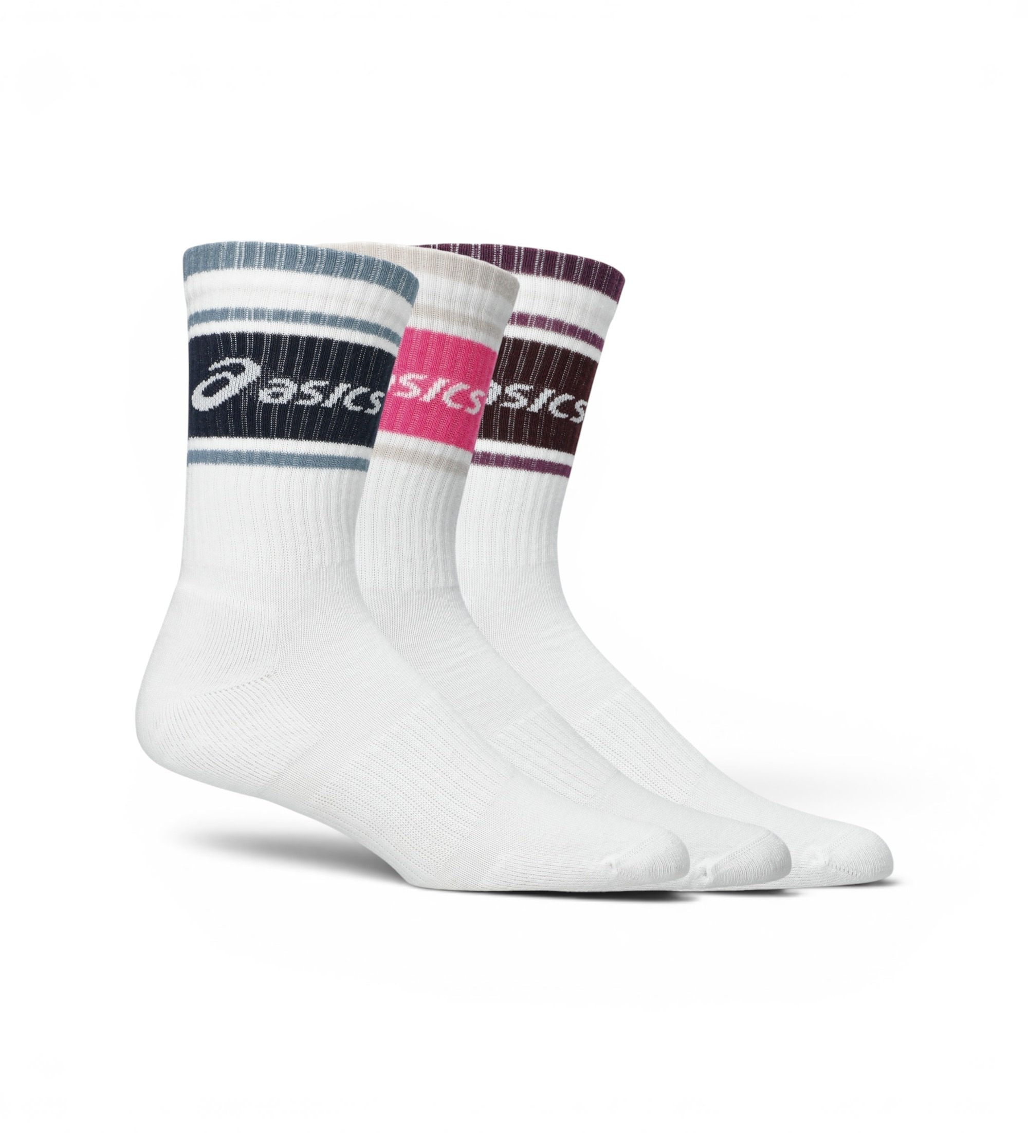 Asics Unisex. 3033C295 Pack 3 Socken Logo Crew weiß (S), Heimtextilien, Sportlich, Baumwolle