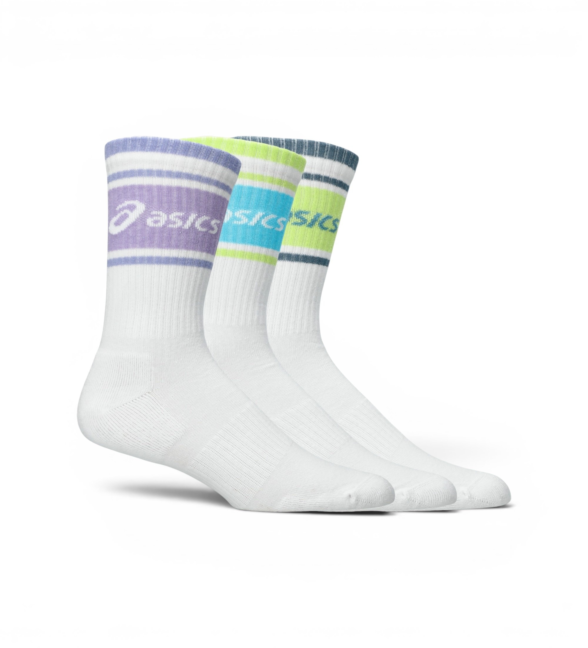 Asics Unisex. 3033C295 Pack 3 Socken Logo Crew weiß (S), Heimtextilien, Sportlich, Baumwolle