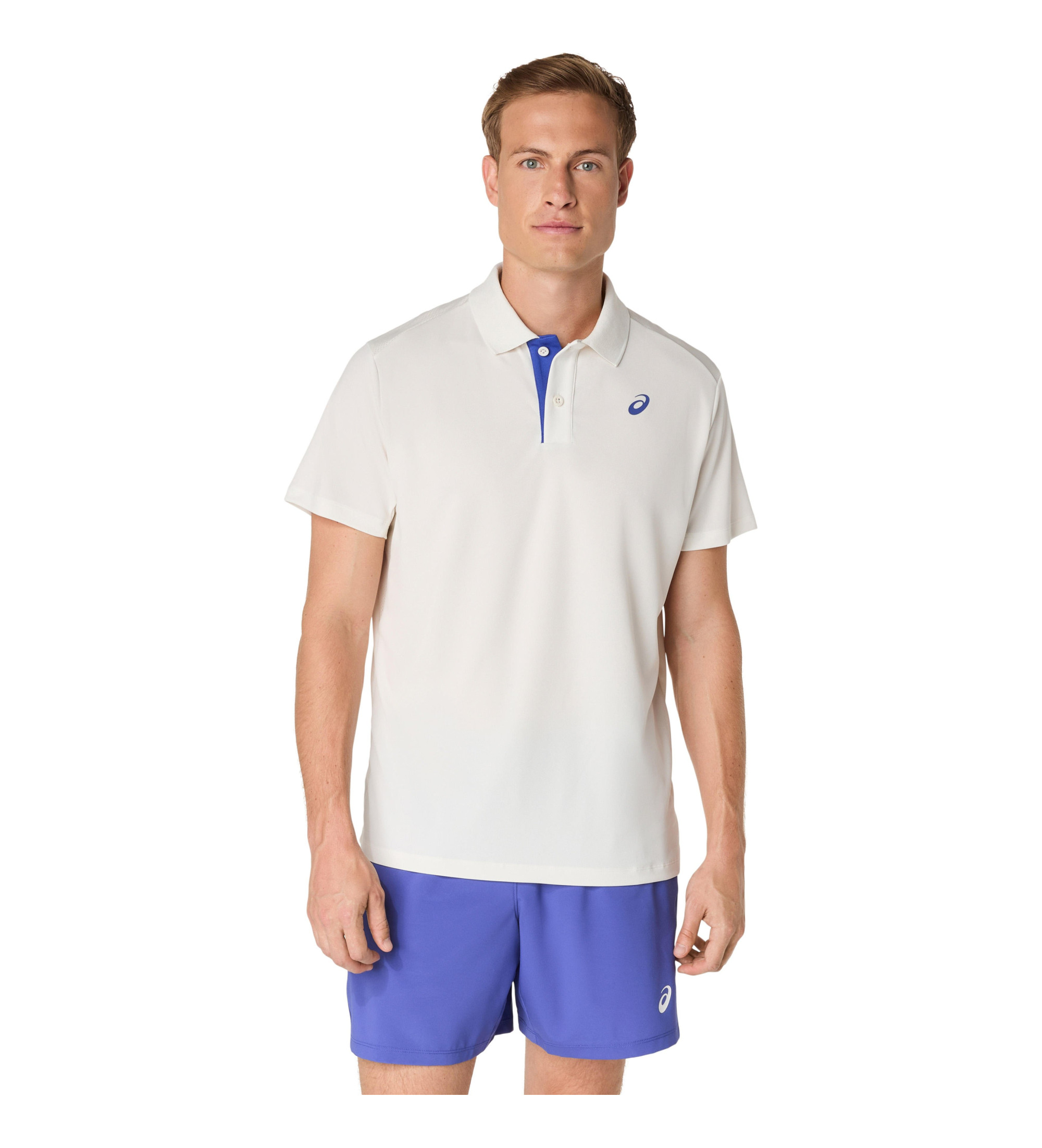 Asics für Herren. 2041A340 Polo Court beige (XL), Lässig, Sportlich, Baumwolle, Tennis/Padel, Multisport, Kurzarm, Nachhaltig