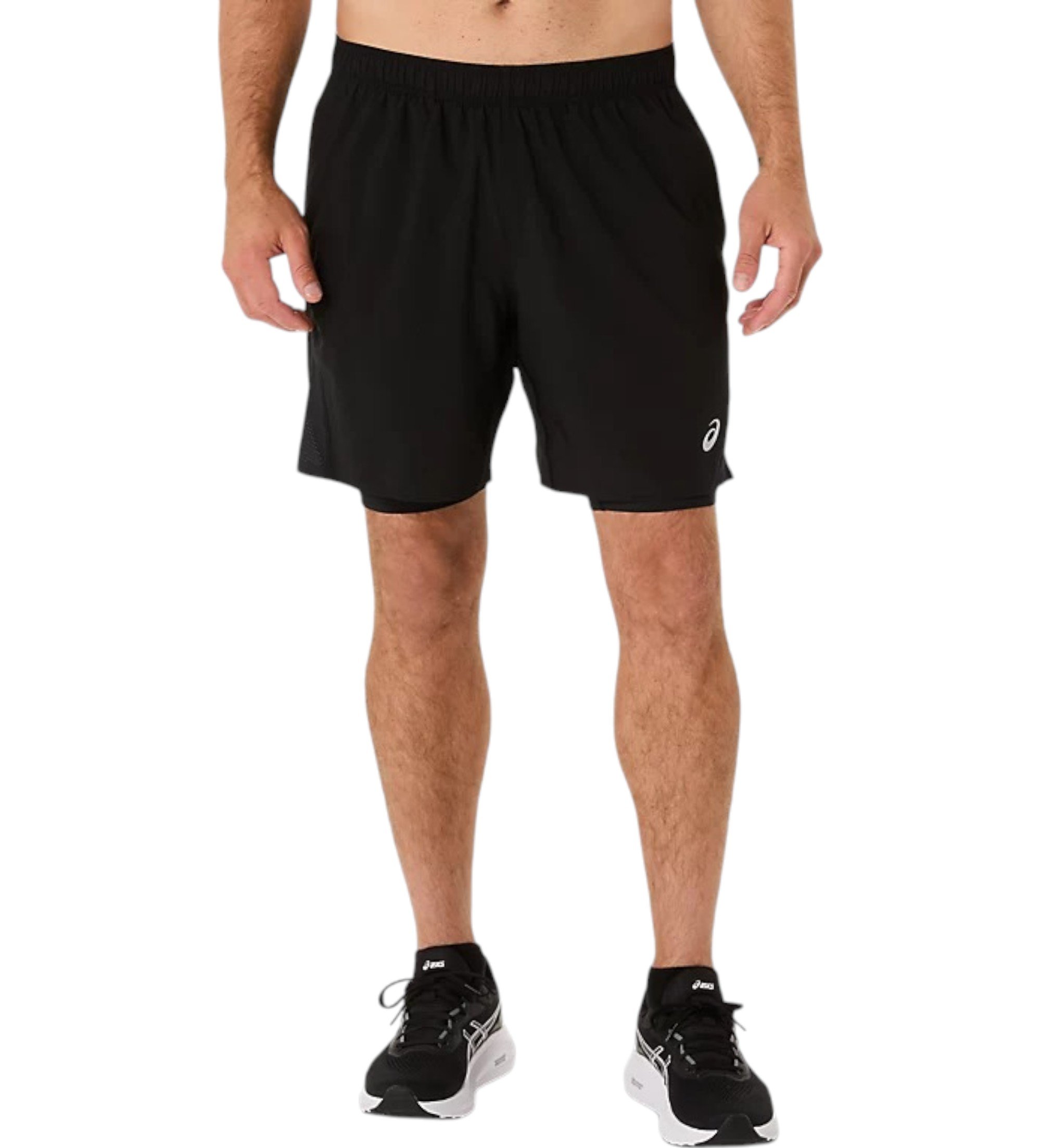 Asics für Herren. 2011D215 Kurzer Kern 2in1 7in schwarz (M), Sportlich, Synthetisch, Multisport, Nachhaltig