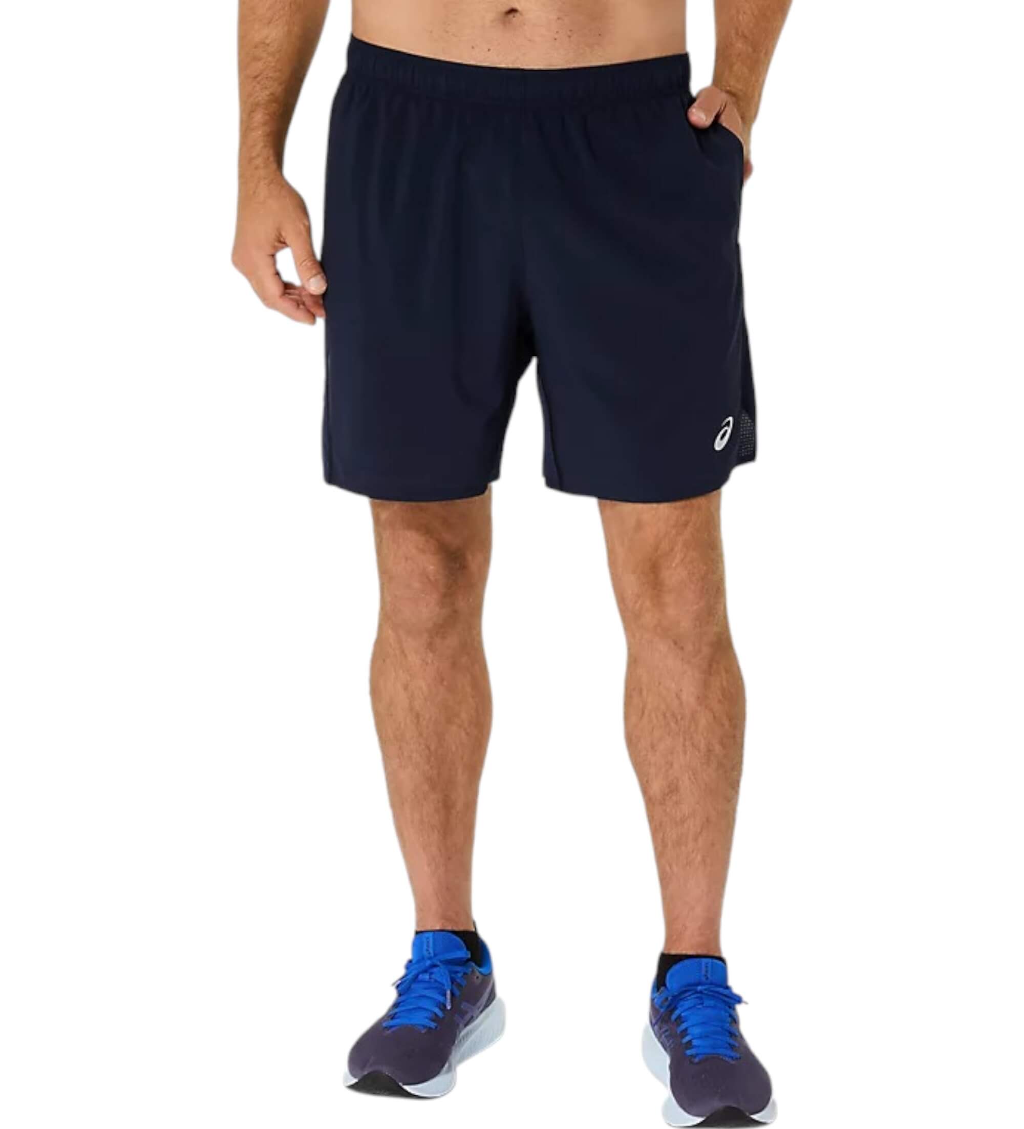 Asics für Herren. 2011D213 Kurzer Kern 7in navy (2XL), Sportlich, Multisport, Recyceltes Polyester, Nachhaltig, Marine