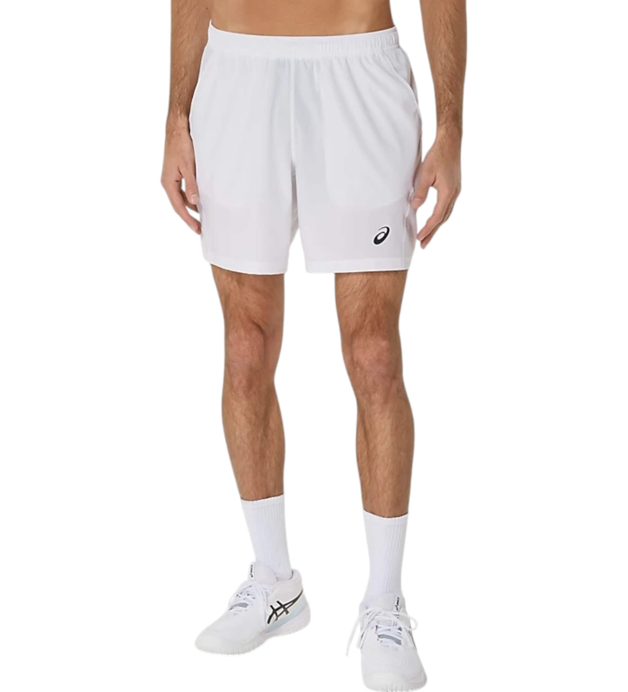 Asics für Herren. 2041A344 Kurzer Court 7in weiß (2XL), Sportlich, Tennis/Padel, Multisport, Recyceltes Polyester, Nachhaltig