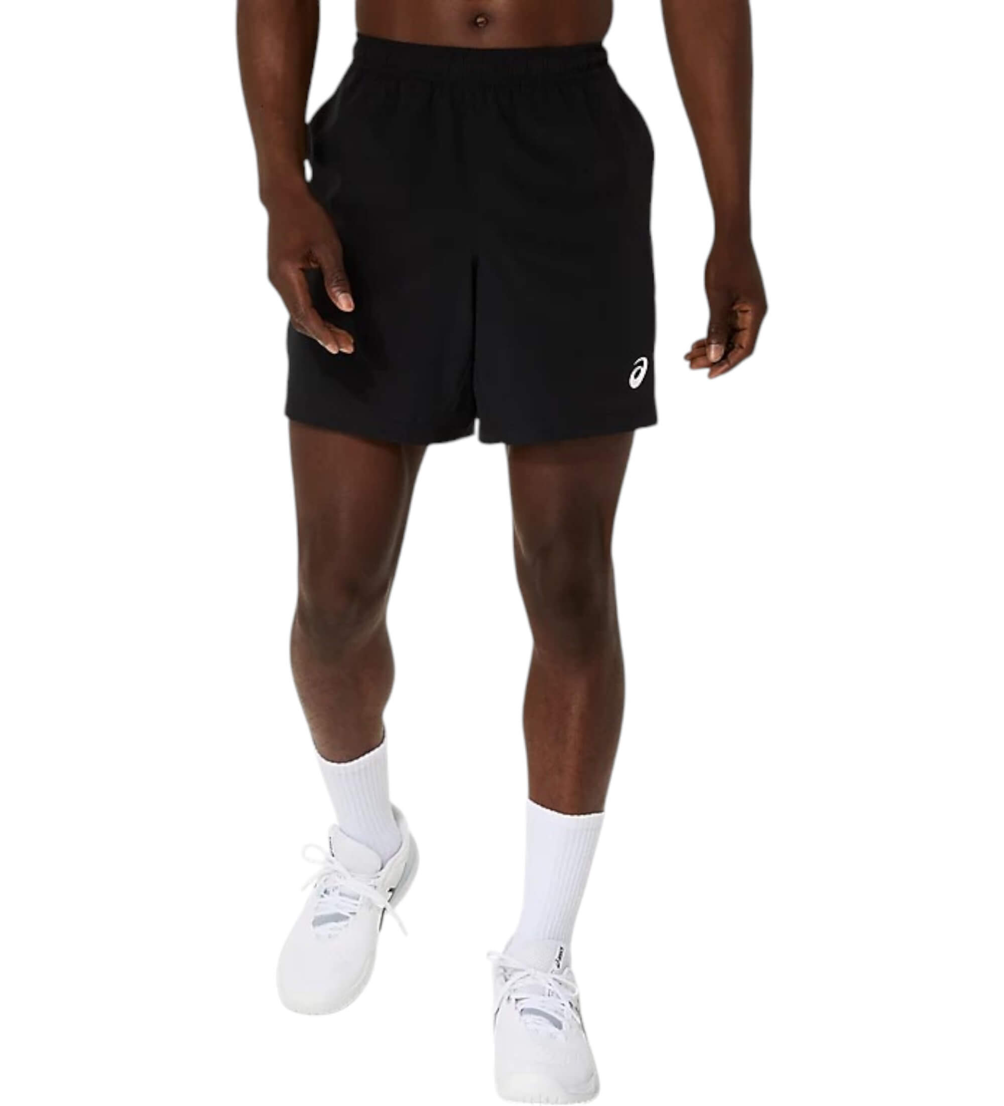Asics für Herren. 2041A344 Kurzer Court 7in schwarz (2XL), Sportlich, Tennis/Padel, Multisport, Recyceltes Polyester, Nachhaltig
