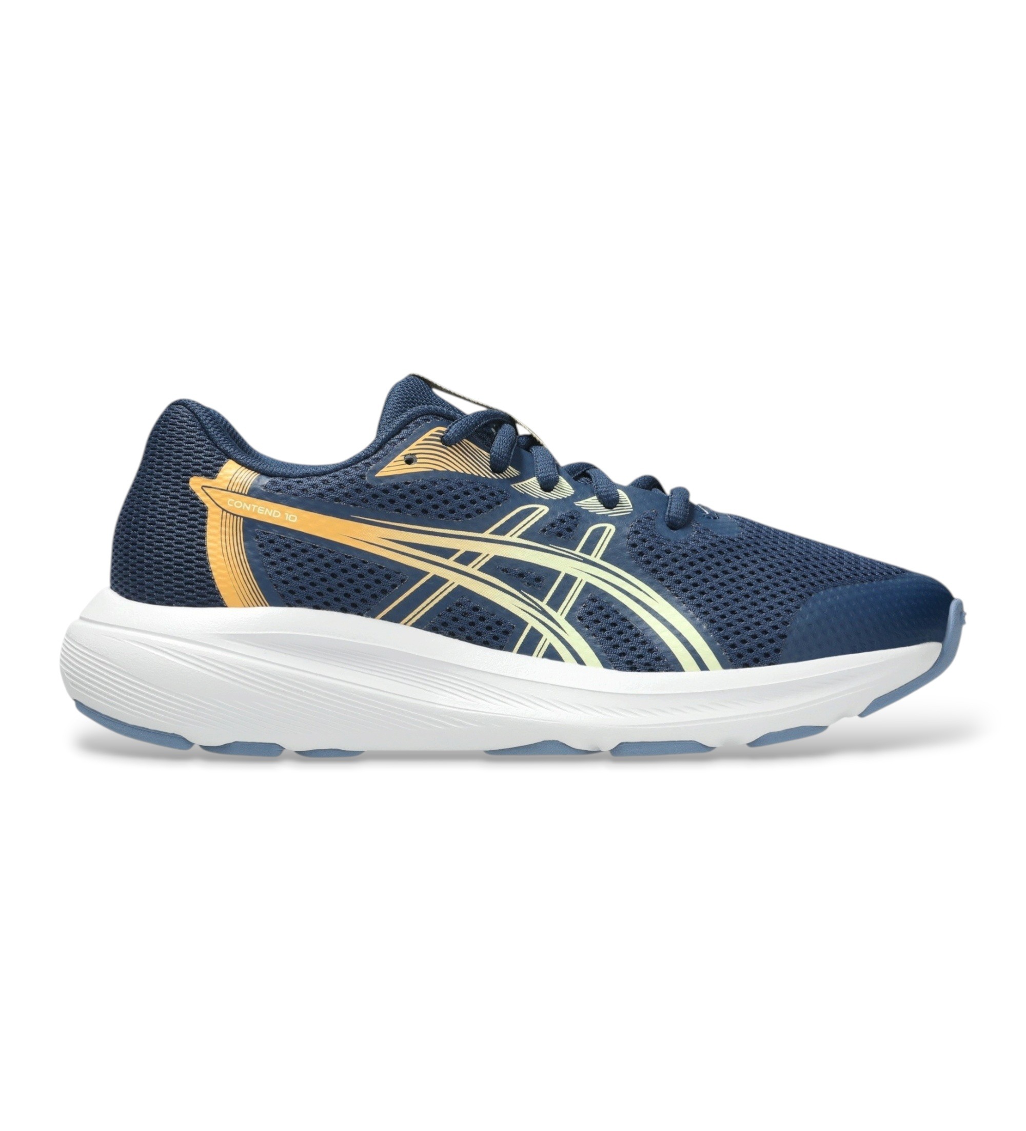 Asics für Frauen/Mädchen. 1014A393 Sneaker Contend 10 GS marineblau (3.5USA=35.5), Wohnung, Schnürsenkel, Lässig, Kinderbekleidung
