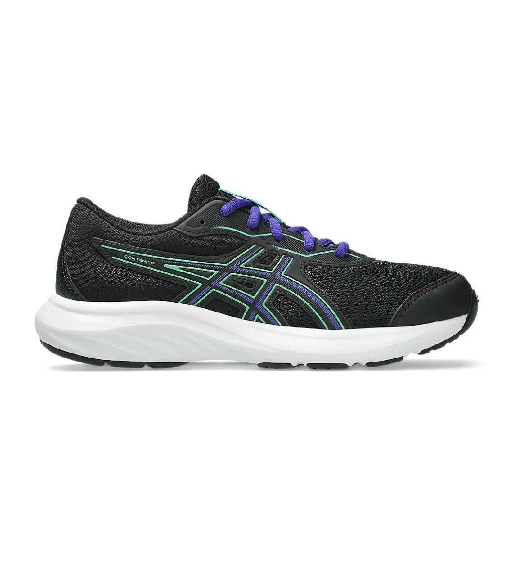 Asics für Frauen/Mädchen. 1014A337 Turnschuhe Contend 9 Gs schwarz (39.5), Wohnung, Schnürsenkel, Lässig, Sportlich, Multisport, Kinderbekle