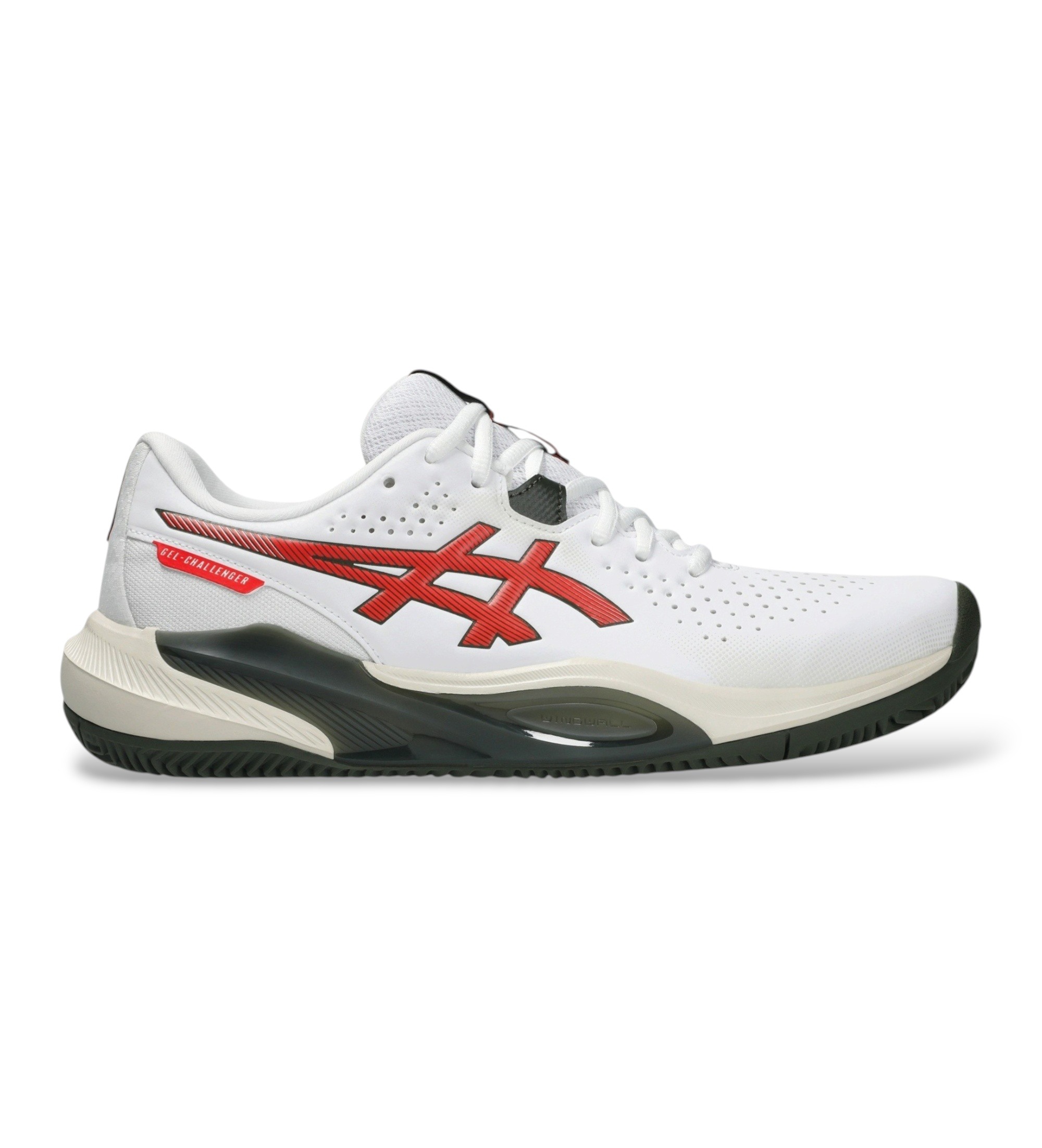 Asics für Herren. 1041A508 Sneaker GEL-Challenger 15 Clay weiß (42), Wohnung, Schnürsenkel, Lässig, Sportlich, Polyester
