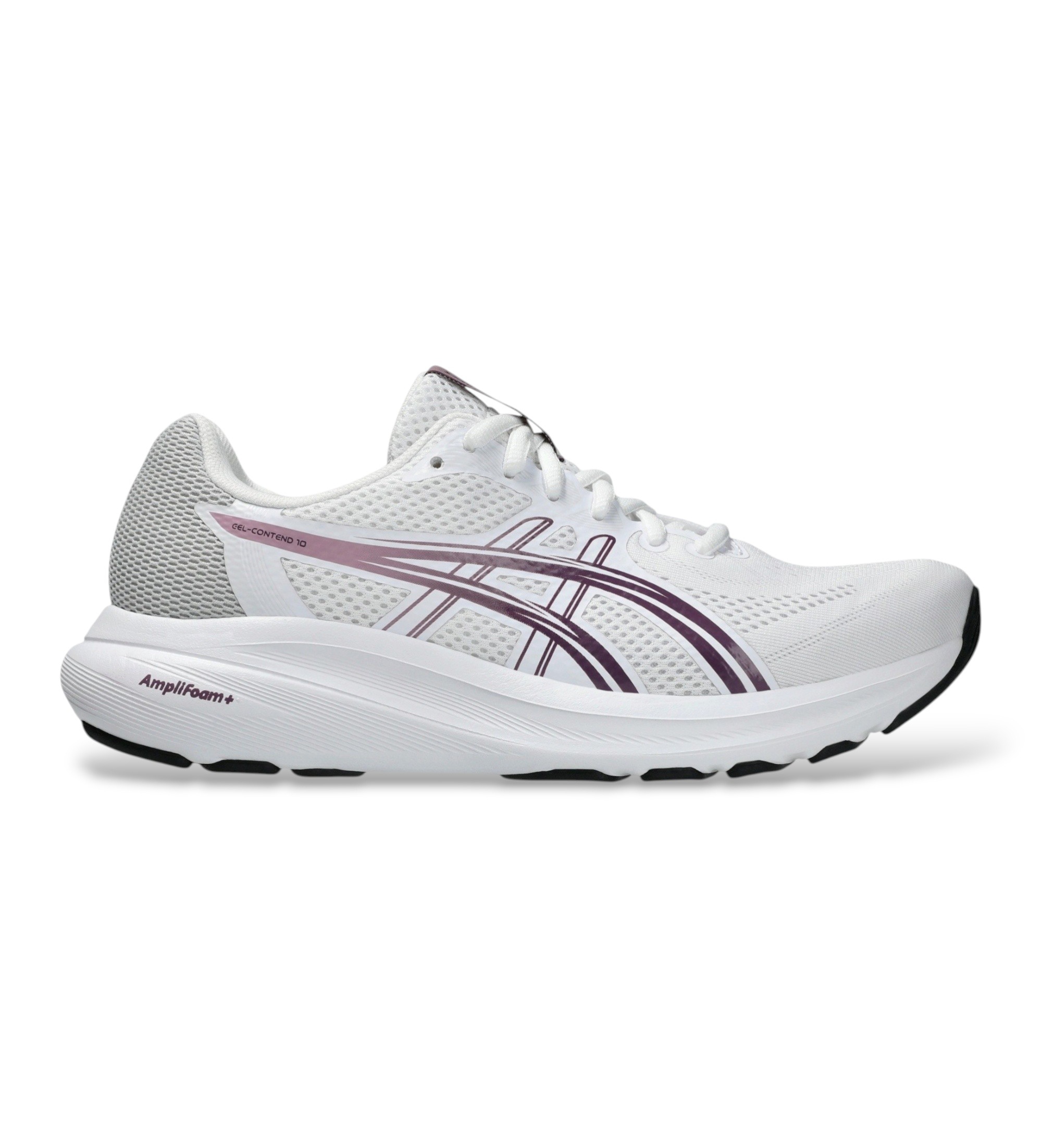 Asics für Damen. 1012C013 Sneaker GEL-Contend 10 weiß (41.5), Stoff, Wohnung, Schnürsenkel, Lässig, Sportlich, Laufen