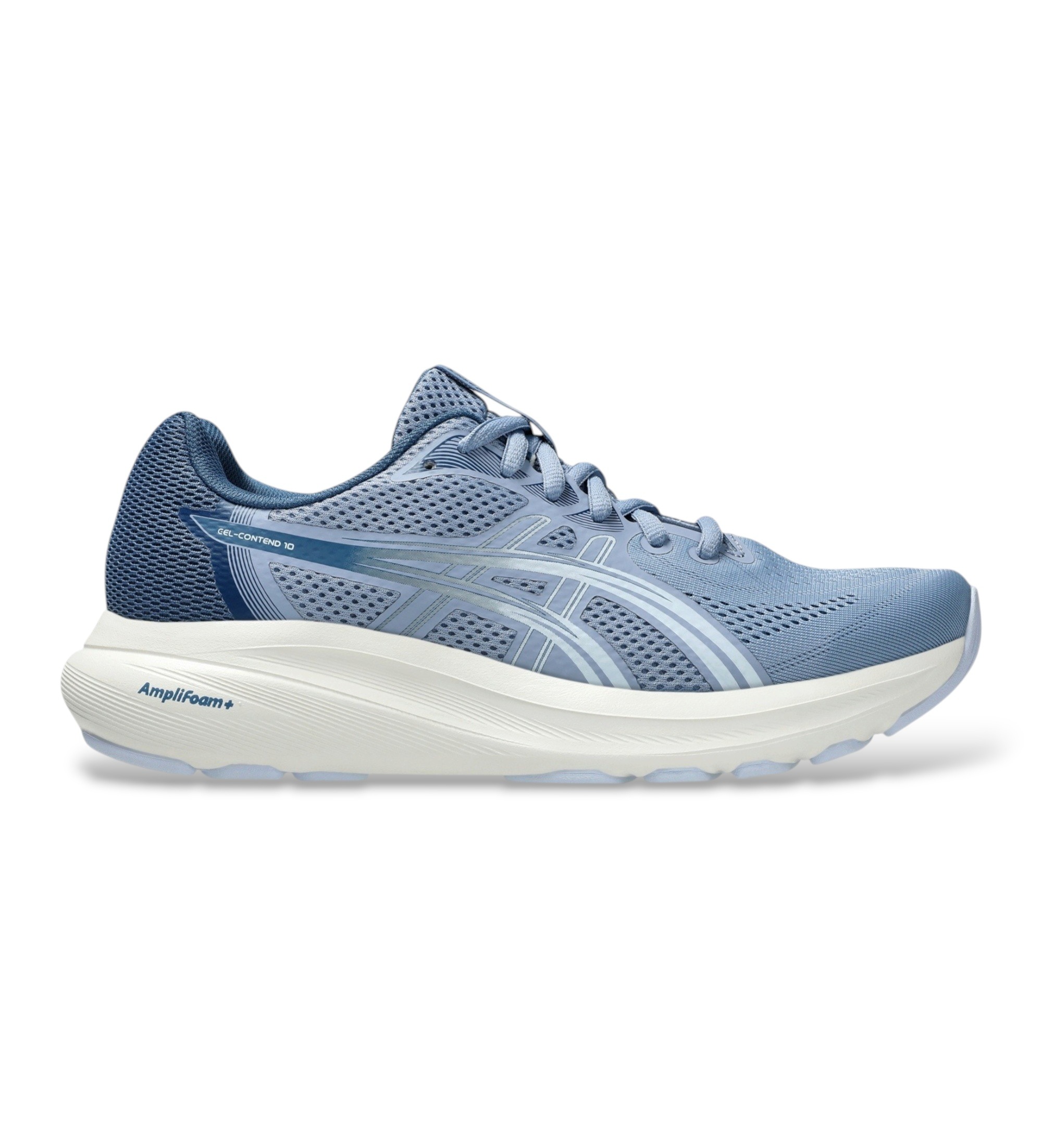 Asics für Damen. 1012C013 Sneaker GEL-Contend 10 blau (37.5), Stoff, Wohnung, Schnürsenkel, Lässig, Sportlich, Laufen