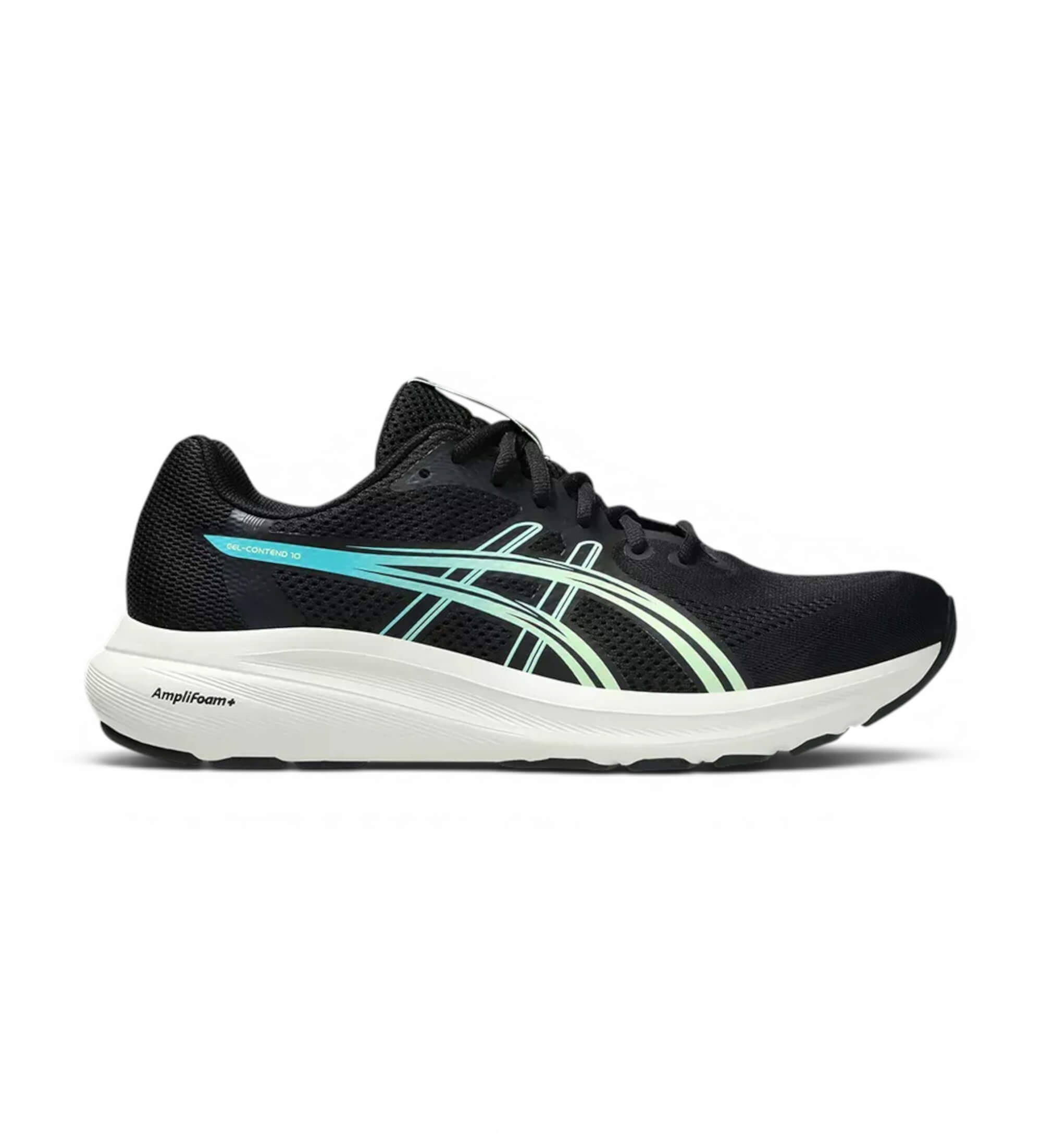 Asics für Herren. 1011C249 Gel Contend 10 Sneakers schwarz (41.5), Wohnung, 1 bis 3 cm, Schnürsenkel, Lässig, Sportlich, Laufen, Multisport