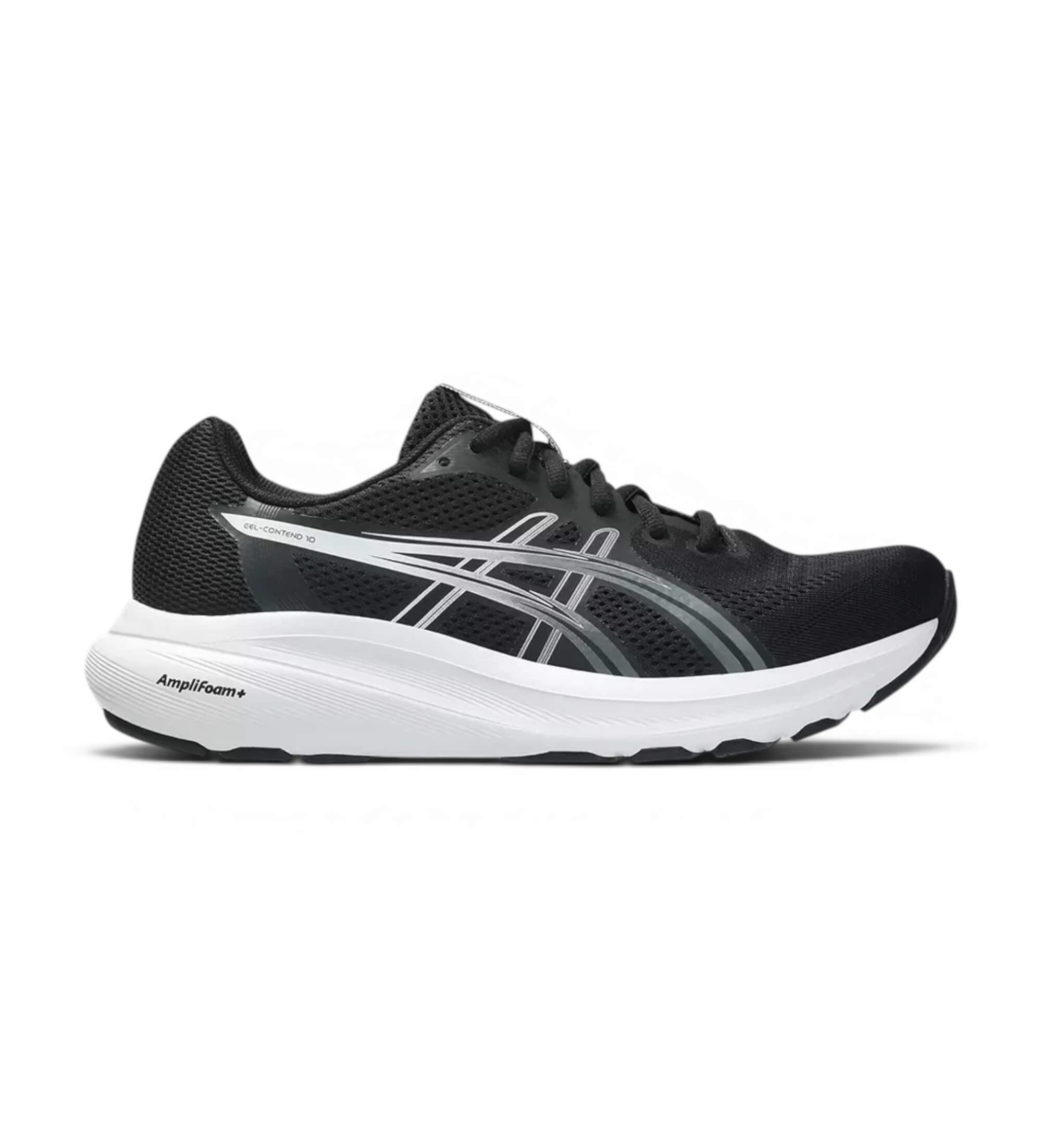 Asics für Damen. 1012C013 Sneaker Gel Contend 10 schwarz (40), Wohnung, Schnürsenkel, Lässig, Sportlich, Multisport, Masche