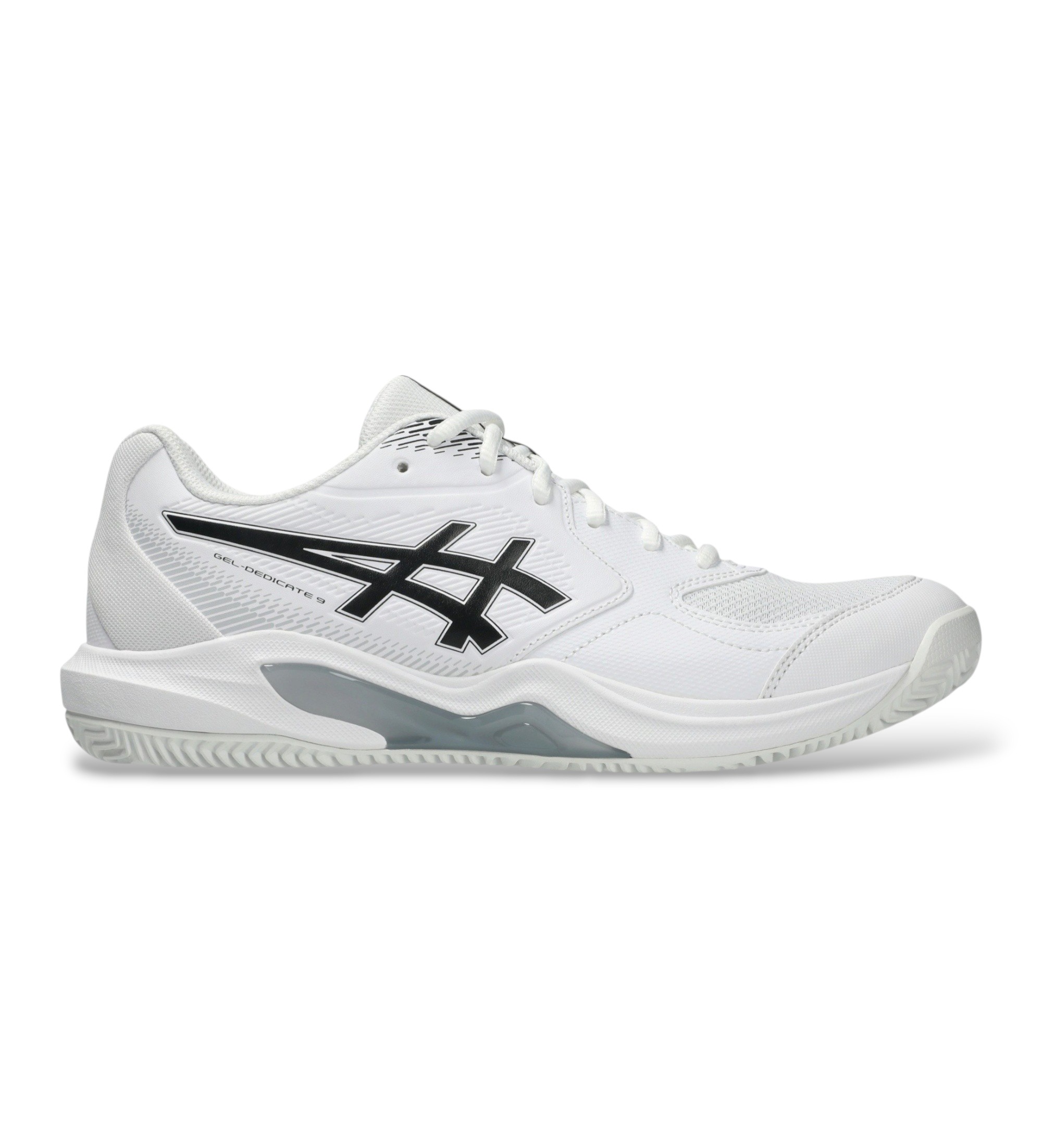 Asics für Herren. 1041A547 Sneaker GEL-Dedicate 9 Clay weiß (40.5), Stoff, Wohnung, Schnürsenkel, Lässig, Sportlich