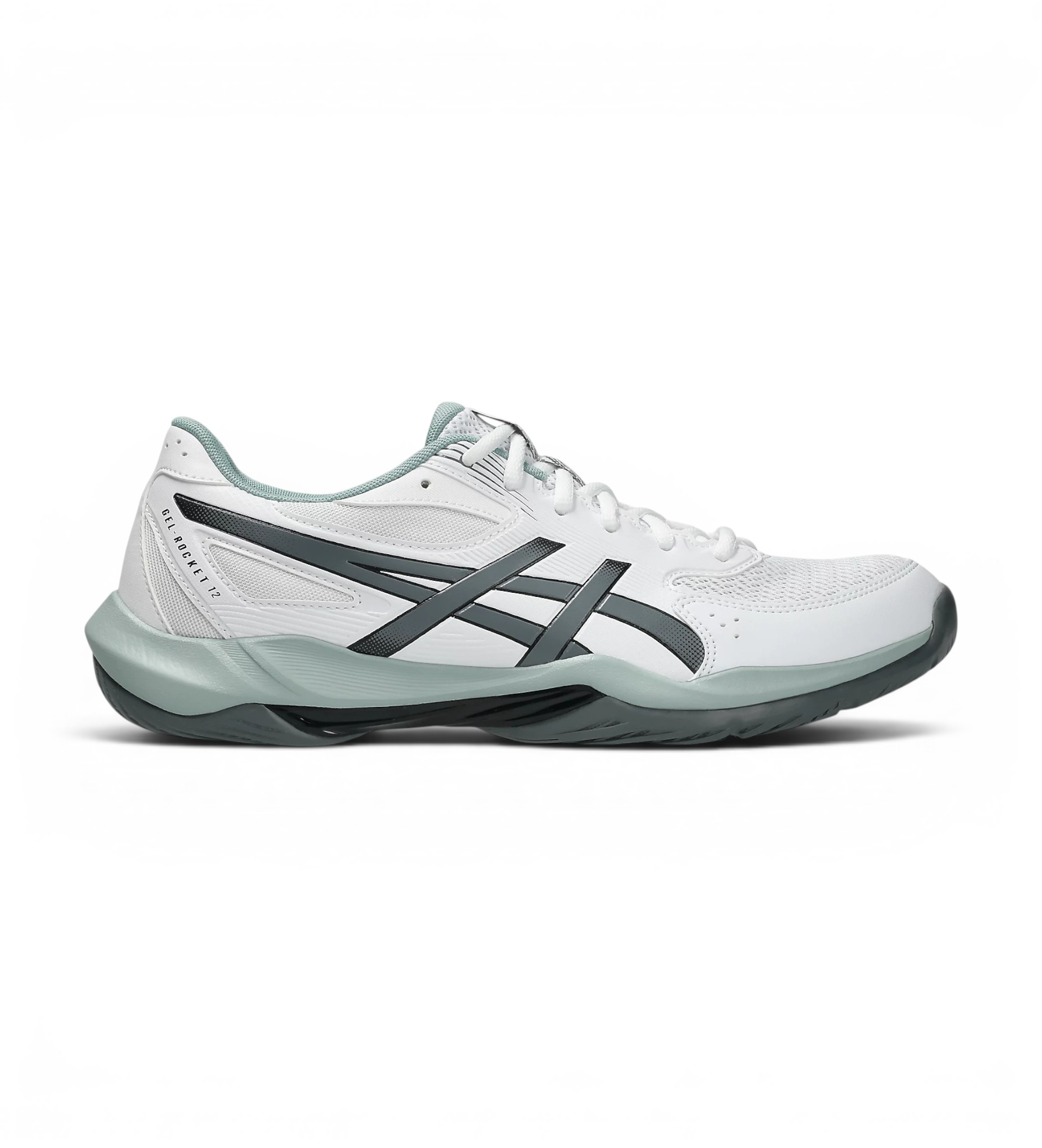 Asics für Herren. 1071A116 Gel Rocket 12 Sneaker weiß (49), Wohnung, Schnürsenkel, Lässig, Sportlich, Multisport