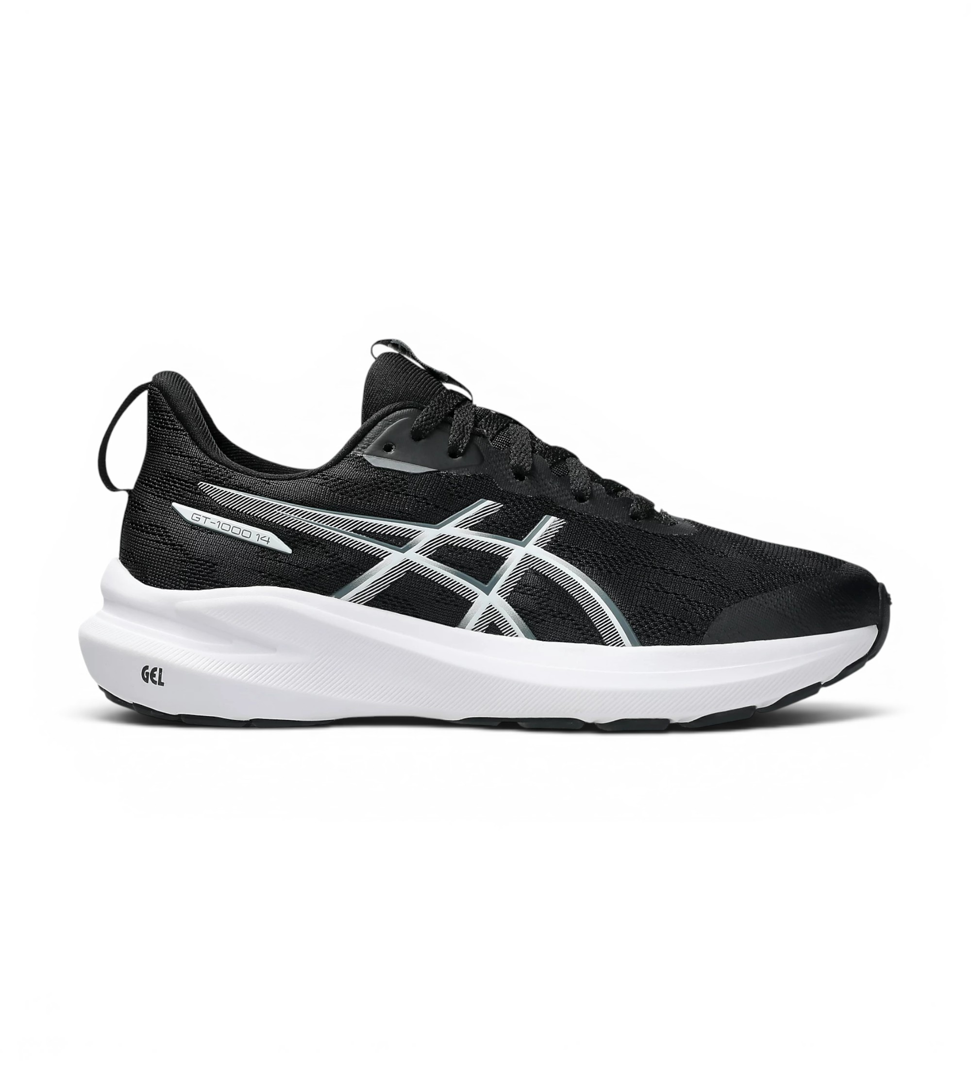 Asics für Frauen/Mädchen. 1014A382 Sneaker GT-1000 14 GS schwarz (4.5USA=37), Wohnung, Schnürsenkel, Lässig, Sportlich, Laufen, Multisport,