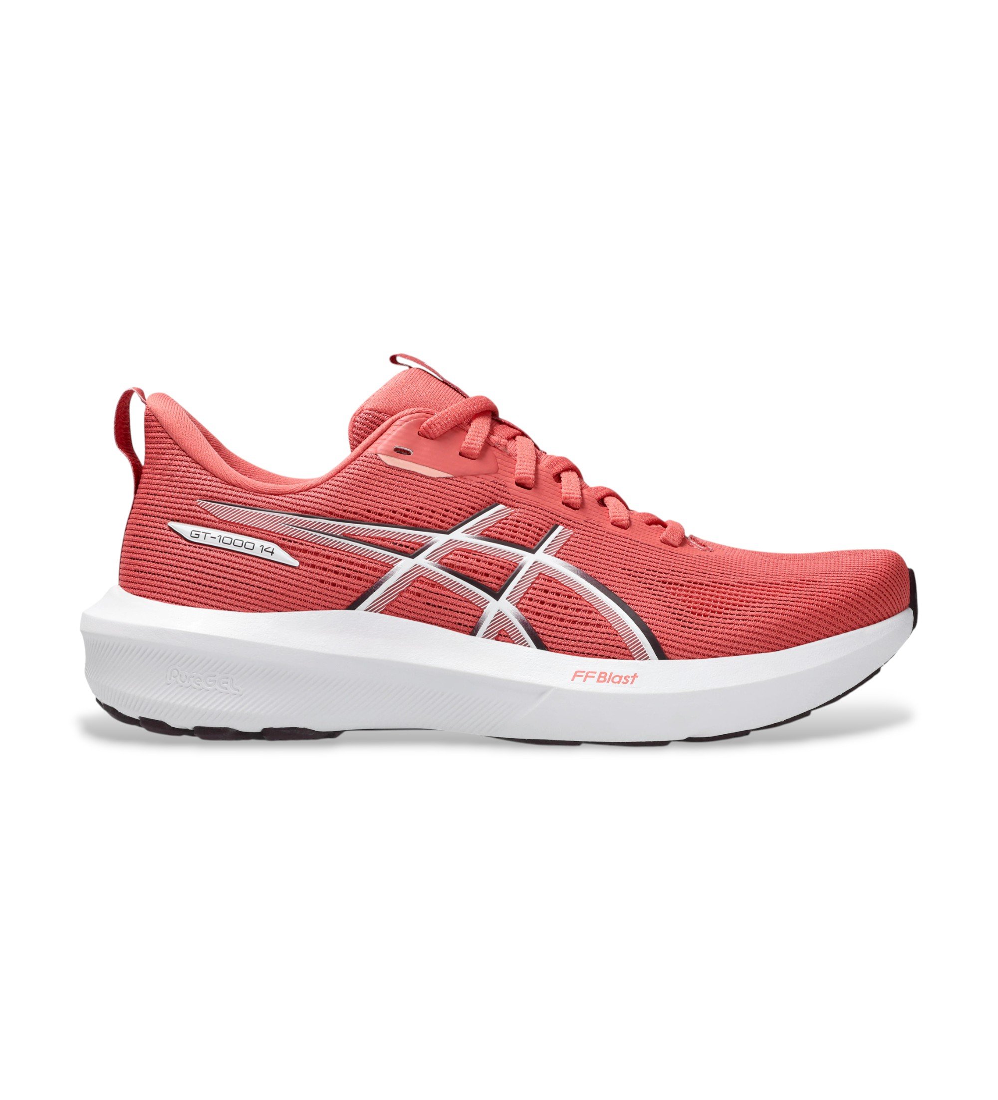 Asics für Damen. 1012B859 Schuhe Gt-1000 14 rötlich rosa (36), Rot, Wohnung, Schnürsenkel, Lässig, Sportlich, Laufen, Multisport