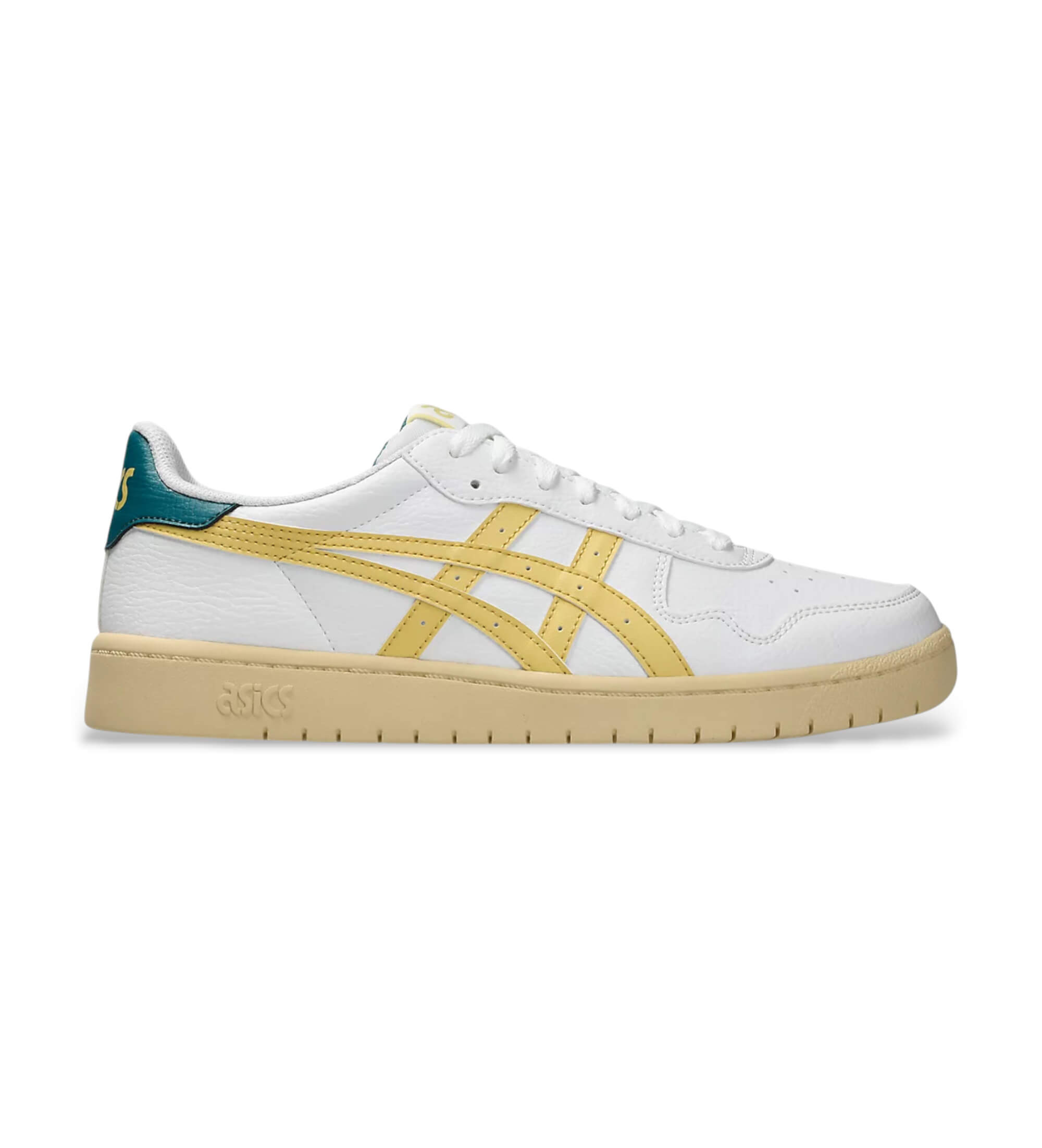 Asics Unisex. 1203A615 Schuhe Japan S weiß, gelb (38), Wohnung, Schnürsenkel, Lässig