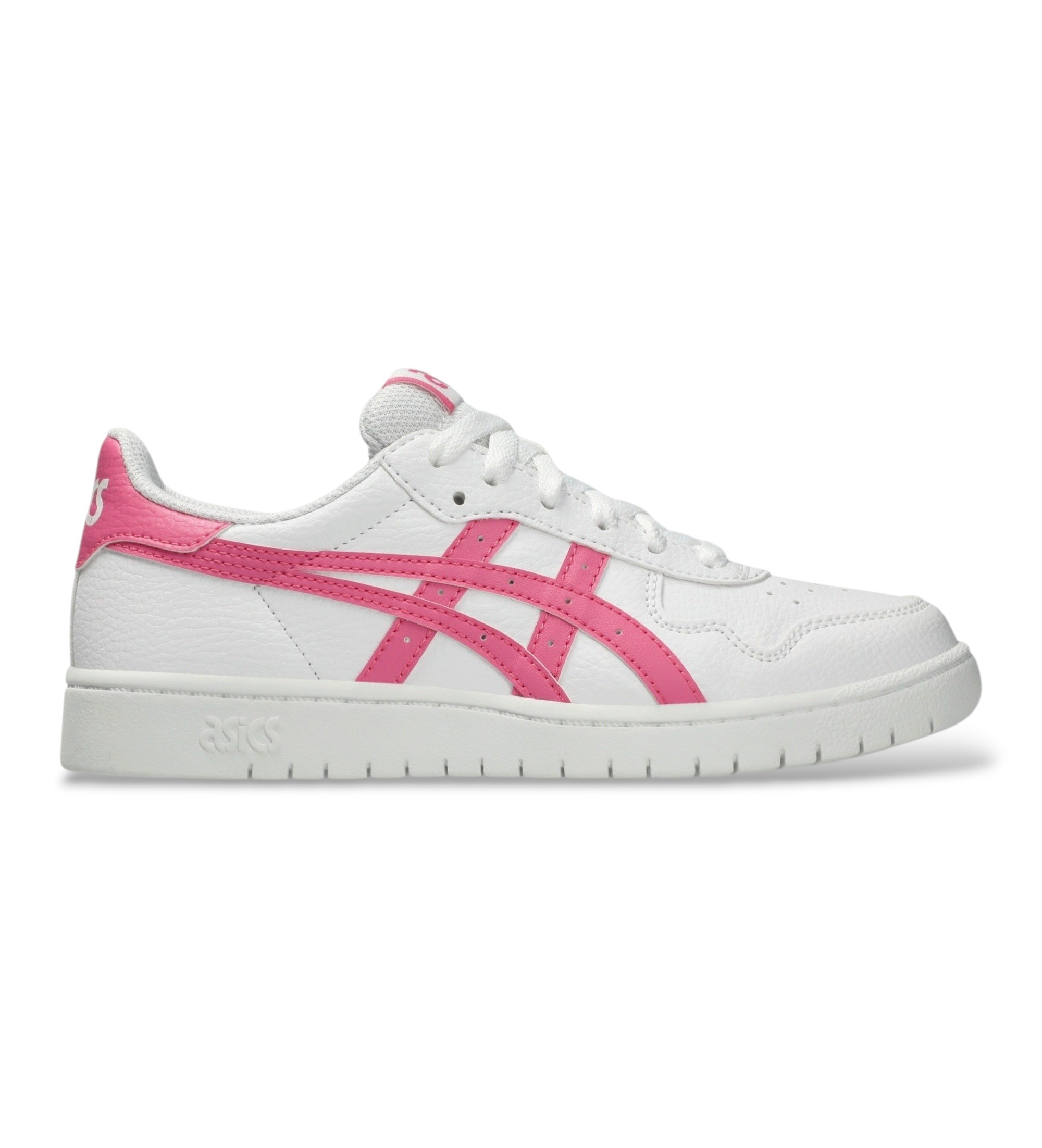Asics für Frauen/Mädchen. 1204A007 Sneaker Japan S GS weiß, rosa (36), Wohnung, Schnürsenkel, Lässig, Kinderbekleidung