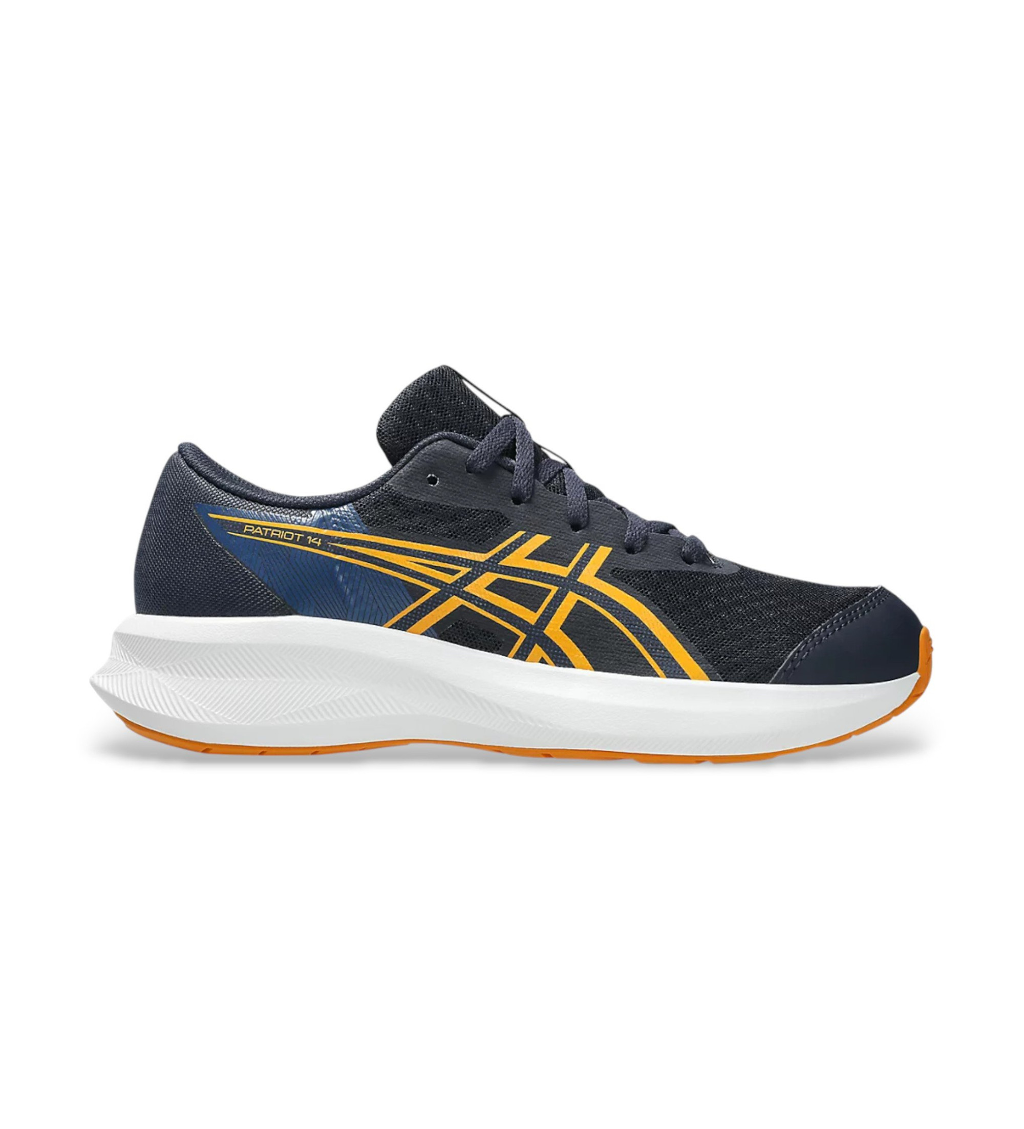 Asics für Frauen/Mädchen. 1014A392 Turnschuhe Patriot 14 navy (35.5), Wohnung, Schnürsenkel, Lässig, Sportlich, Laufen, Multisport, Marine,