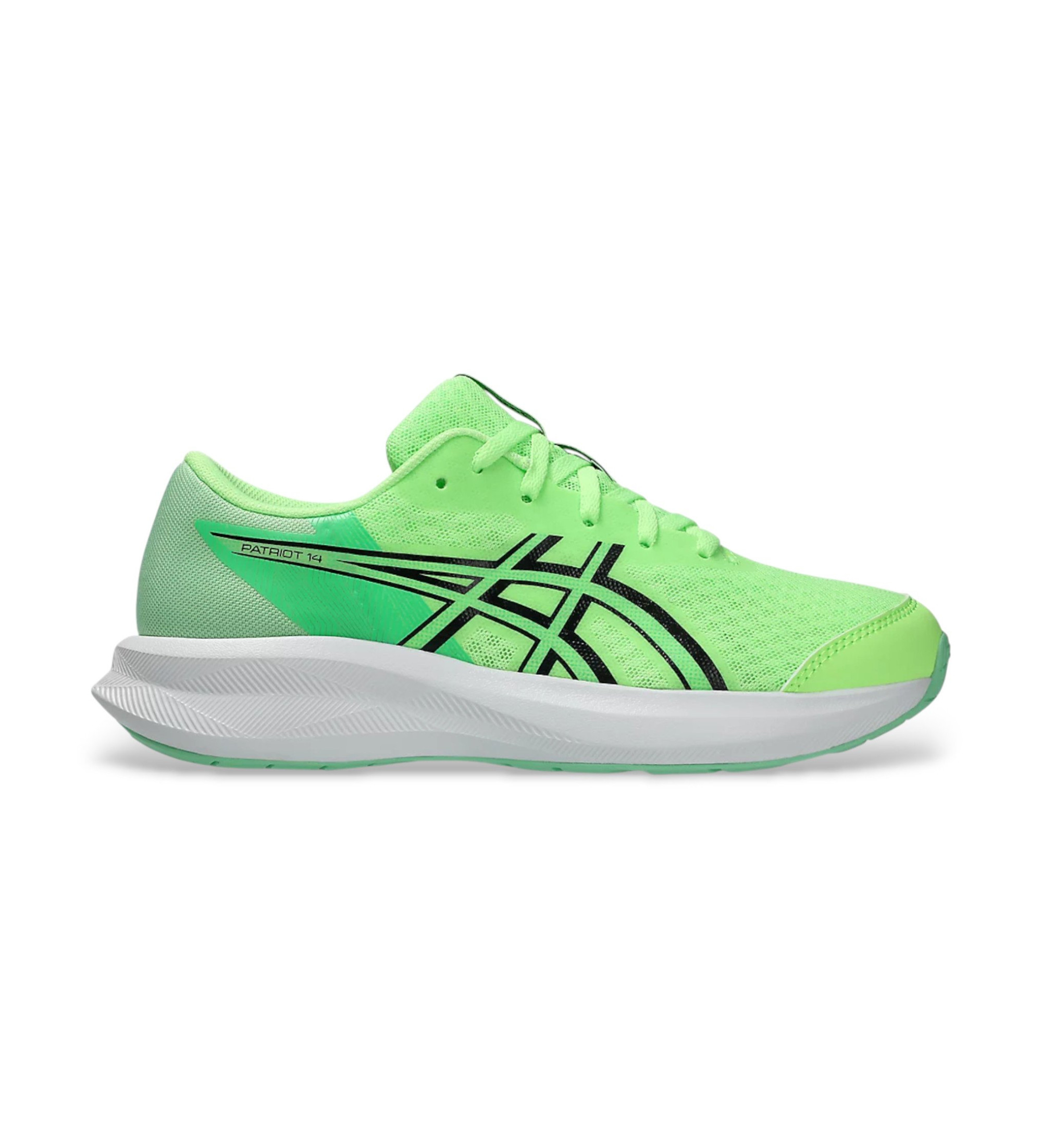 Asics für Frauen/Mädchen. 1014A392 Turnschuhe Patriot 14 grün (35.5), Wohnung, Schnürsenkel, Lässig, Sportlich, Laufen, Multisport, Kinderbe