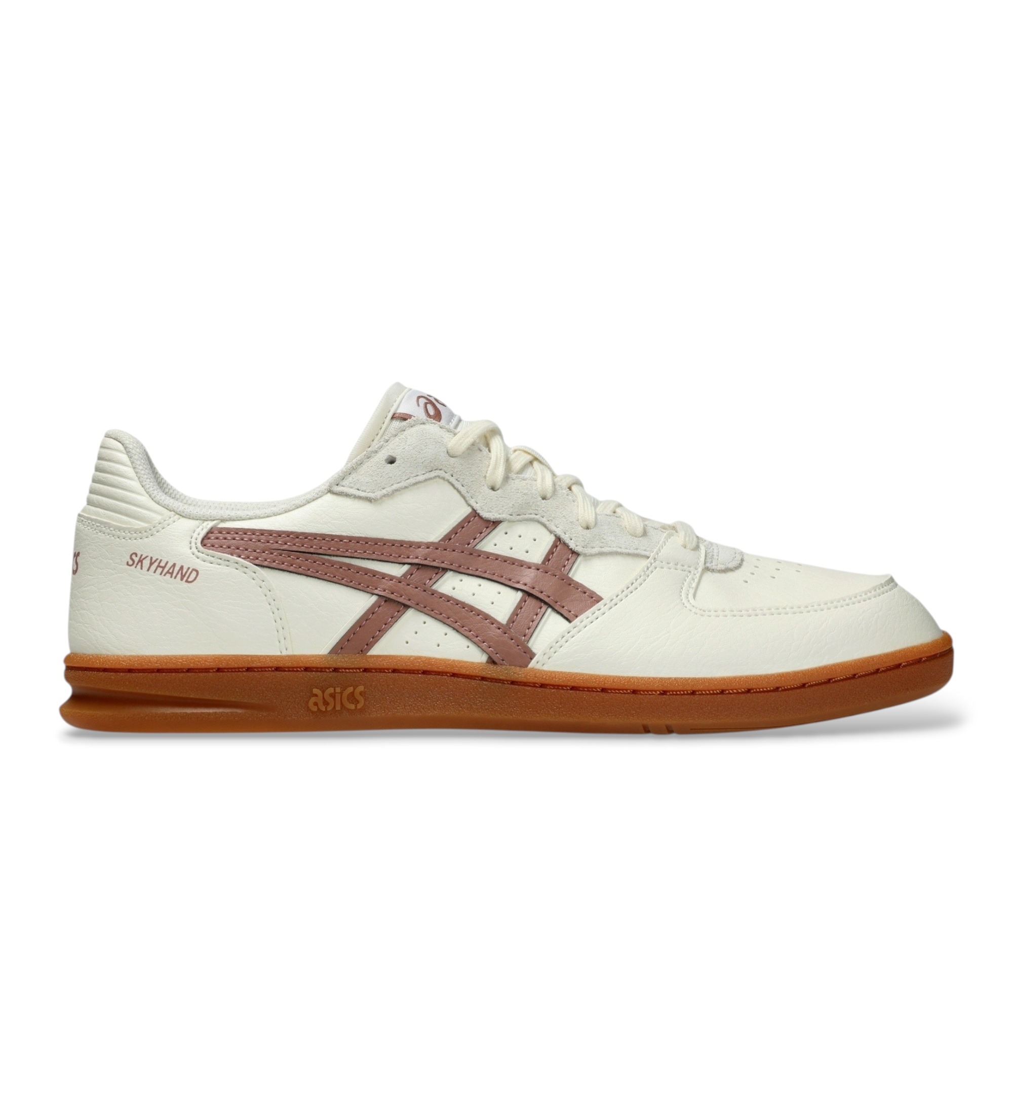 Asics Unisex. 1203A451 Skyhand OG Ledersneaker weiß (45), Wohnung, Schnürsenkel, Lässig