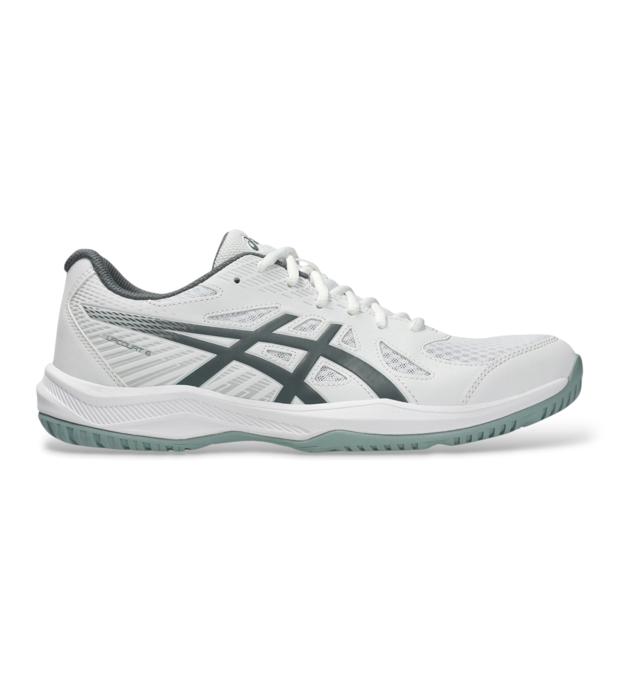 Asics für Herren. 1071A104 Upcourt 6 Sneaker weiß (44), Wohnung, Schnürsenkel, Lässig, Sportlich, Masche