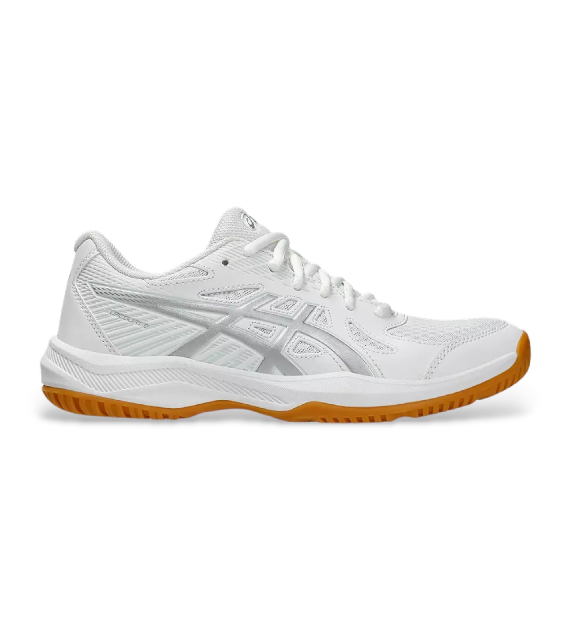Asics für Damen. 1072A107 Upcourt 6 Schuhe weiß (39.5), Wohnung, Schnürsenkel, Sportlich, Multisport